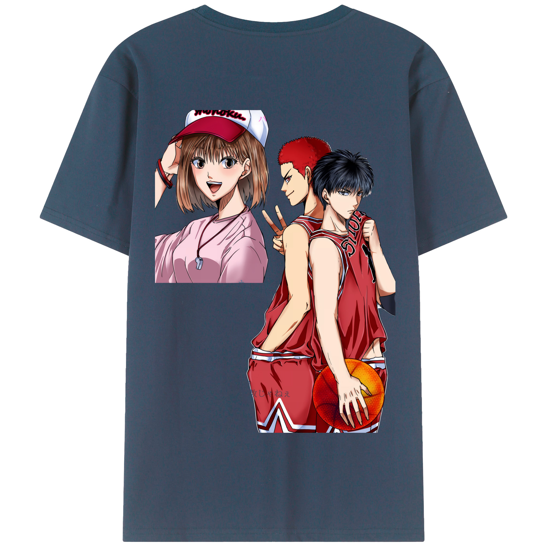 SLAM DUNK／スラムダンク 綿100％半袖Tシャツ（背面プリント）