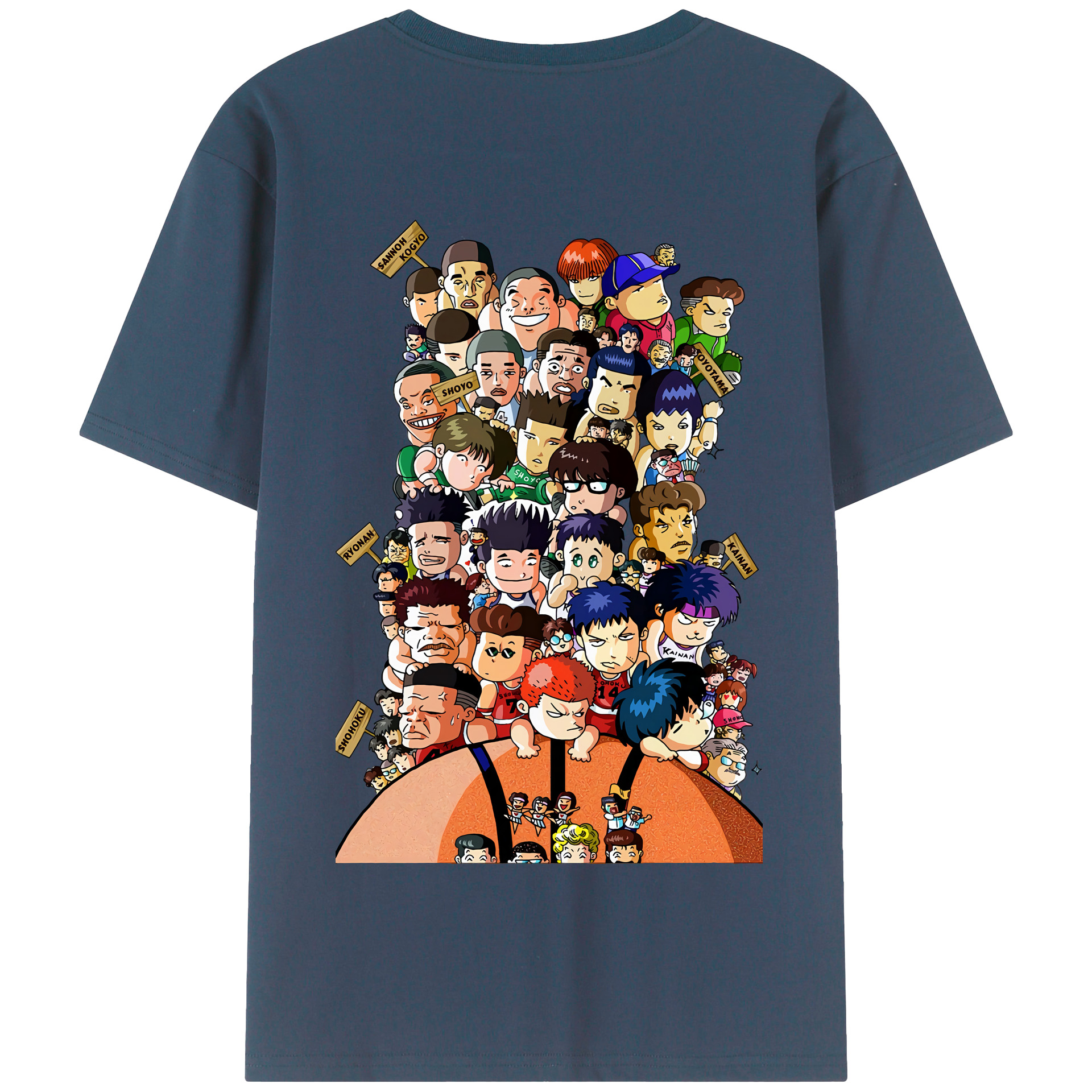 SLAM DUNK／スラムダンク 綿100％半袖Tシャツ（背面プリント）