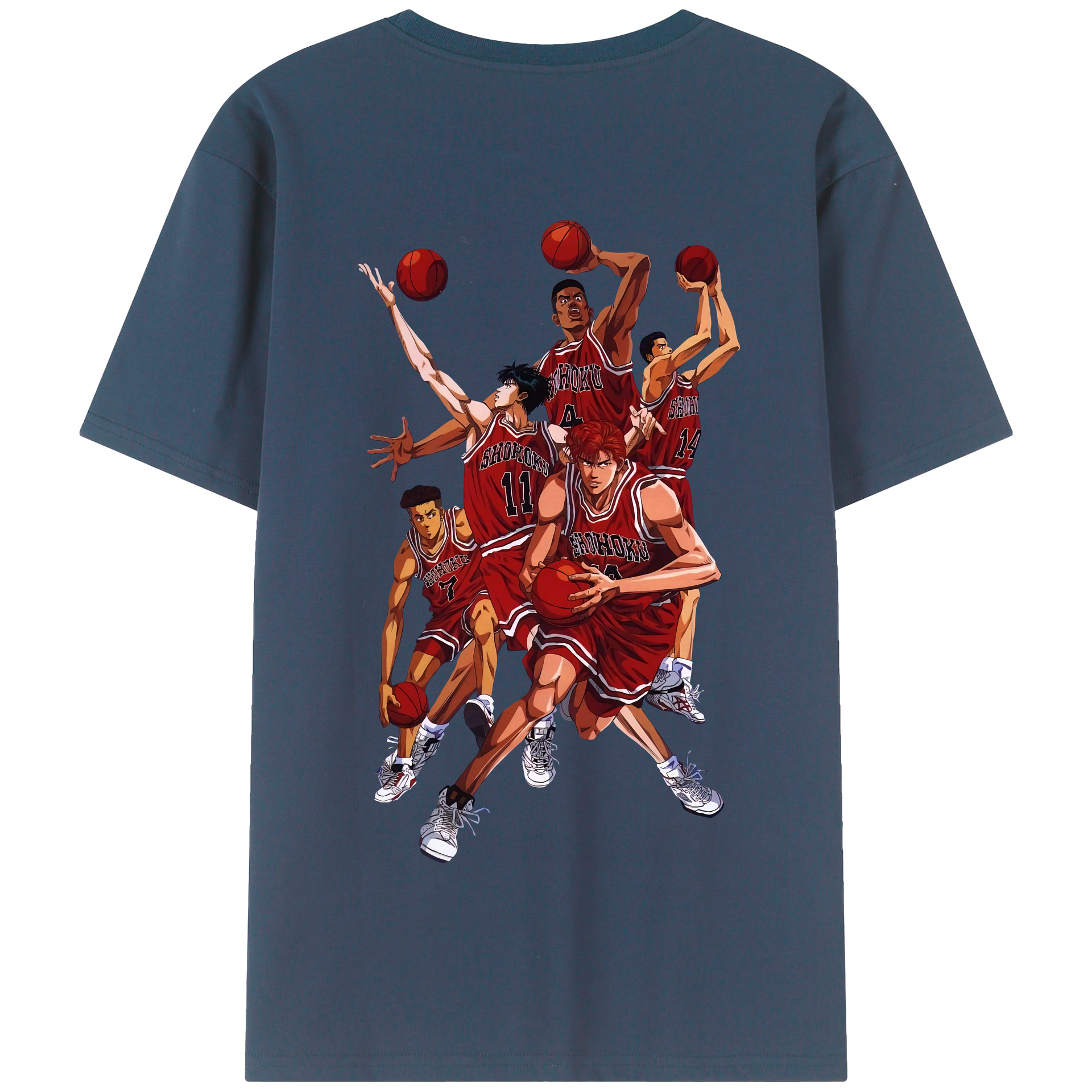 SLAM DUNK／スラムダンク 綿100％半袖Tシャツ（背面プリント）