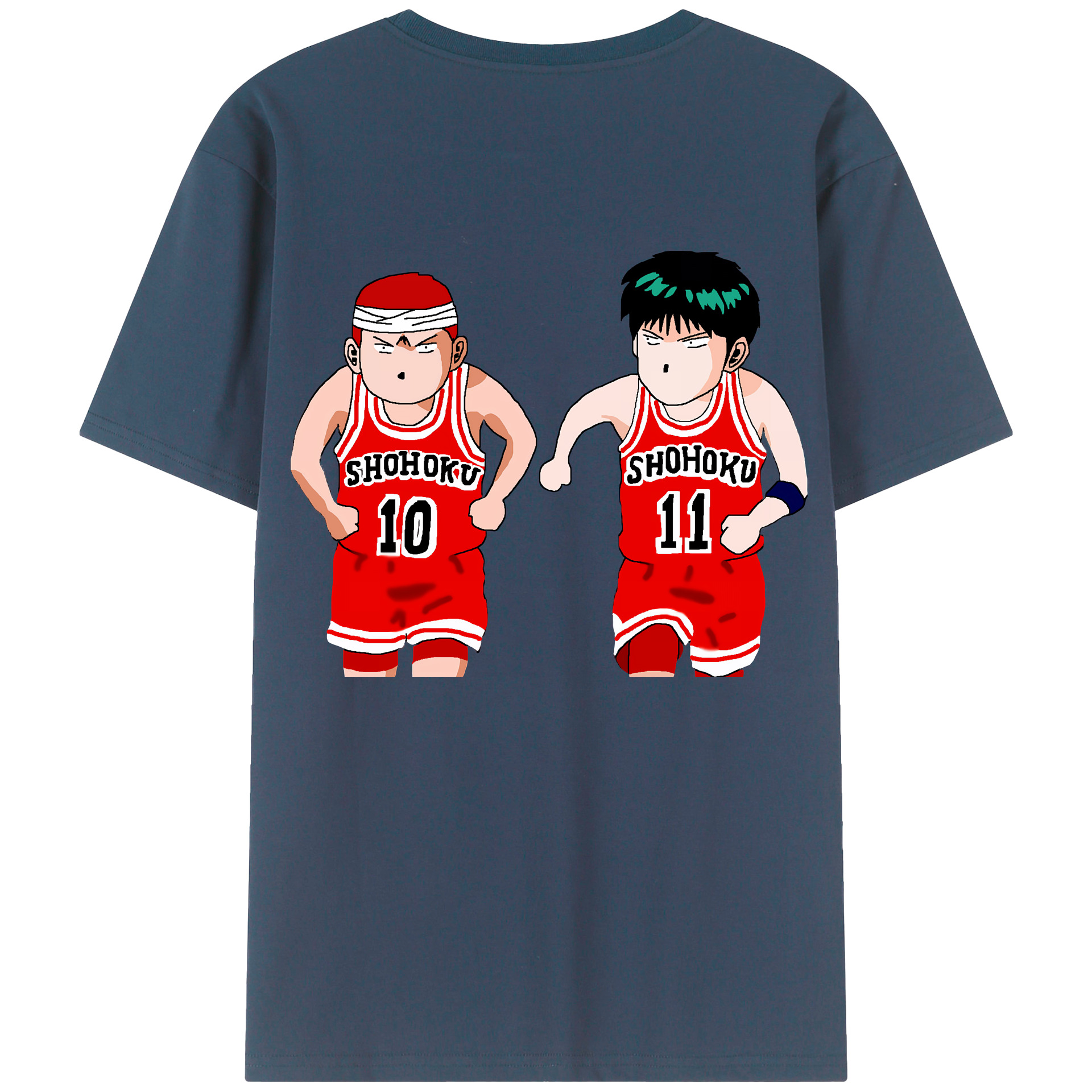 SLAM DUNK／スラムダンク 綿100％半袖Tシャツ（背面プリント）