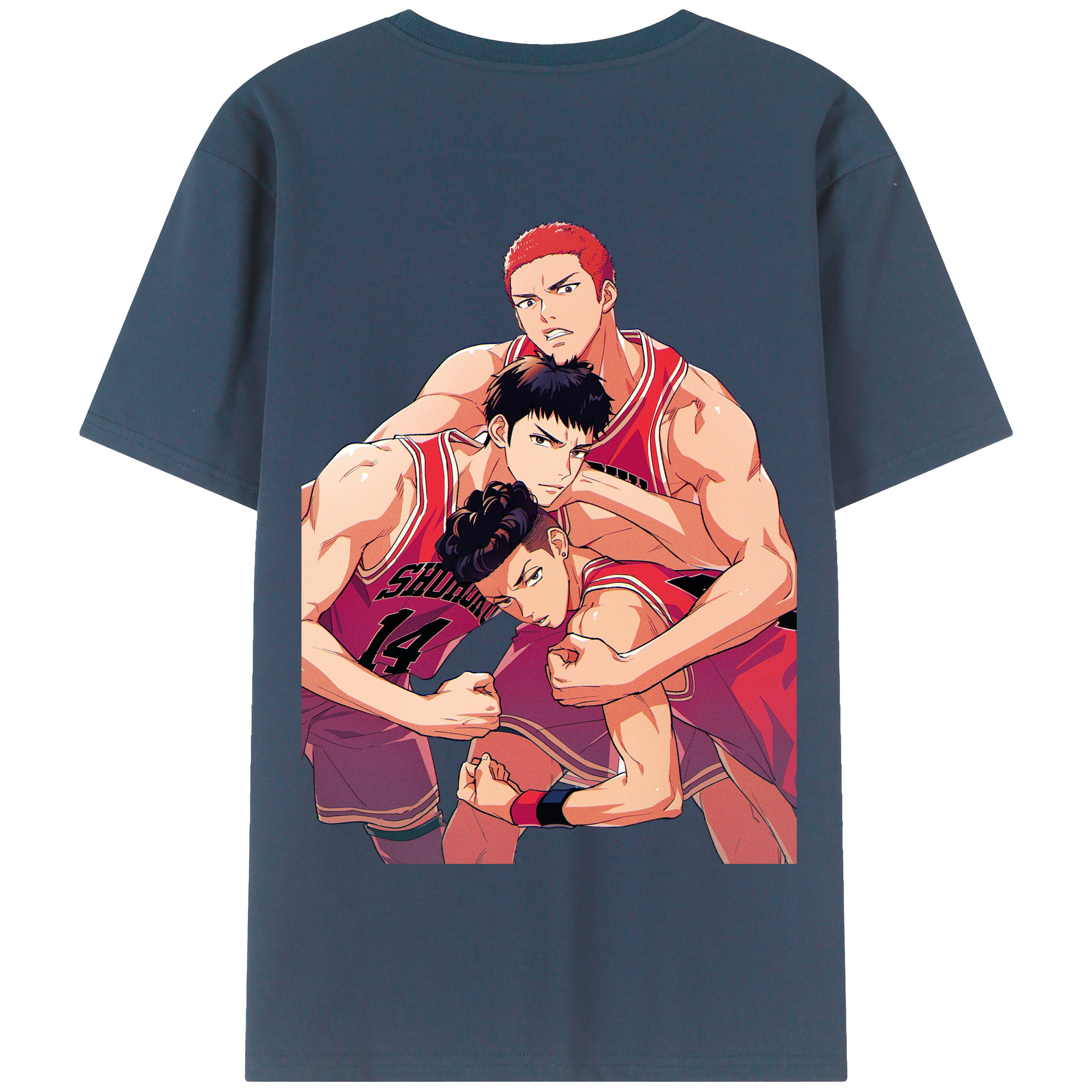 SLAM DUNK／スラムダンク 綿100％半袖Tシャツ（背面プリント）