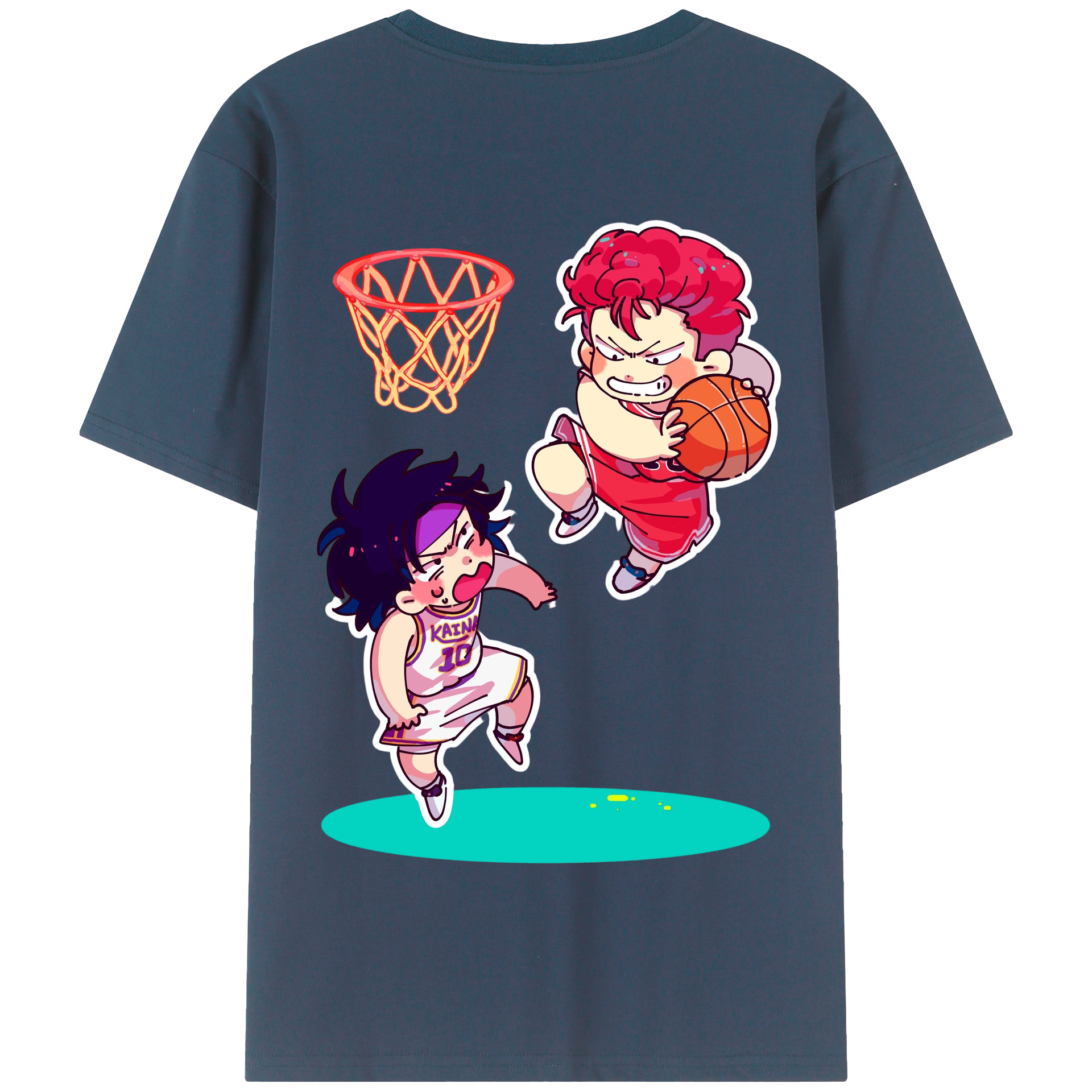 SLAM DUNK／スラムダンク 綿100％半袖Tシャツ（背面プリント）