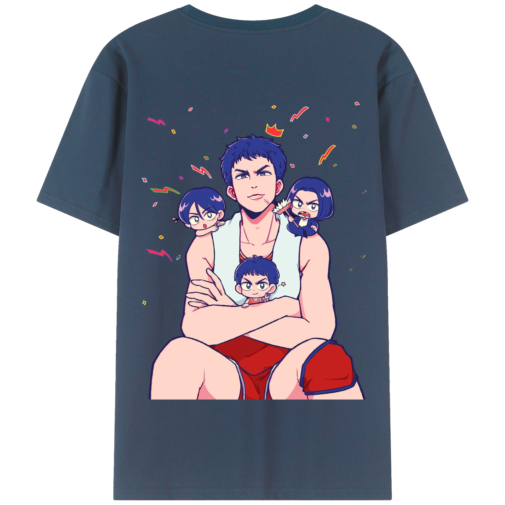 SLAM DUNK／スラムダンク 綿100％半袖Tシャツ（背面プリント）