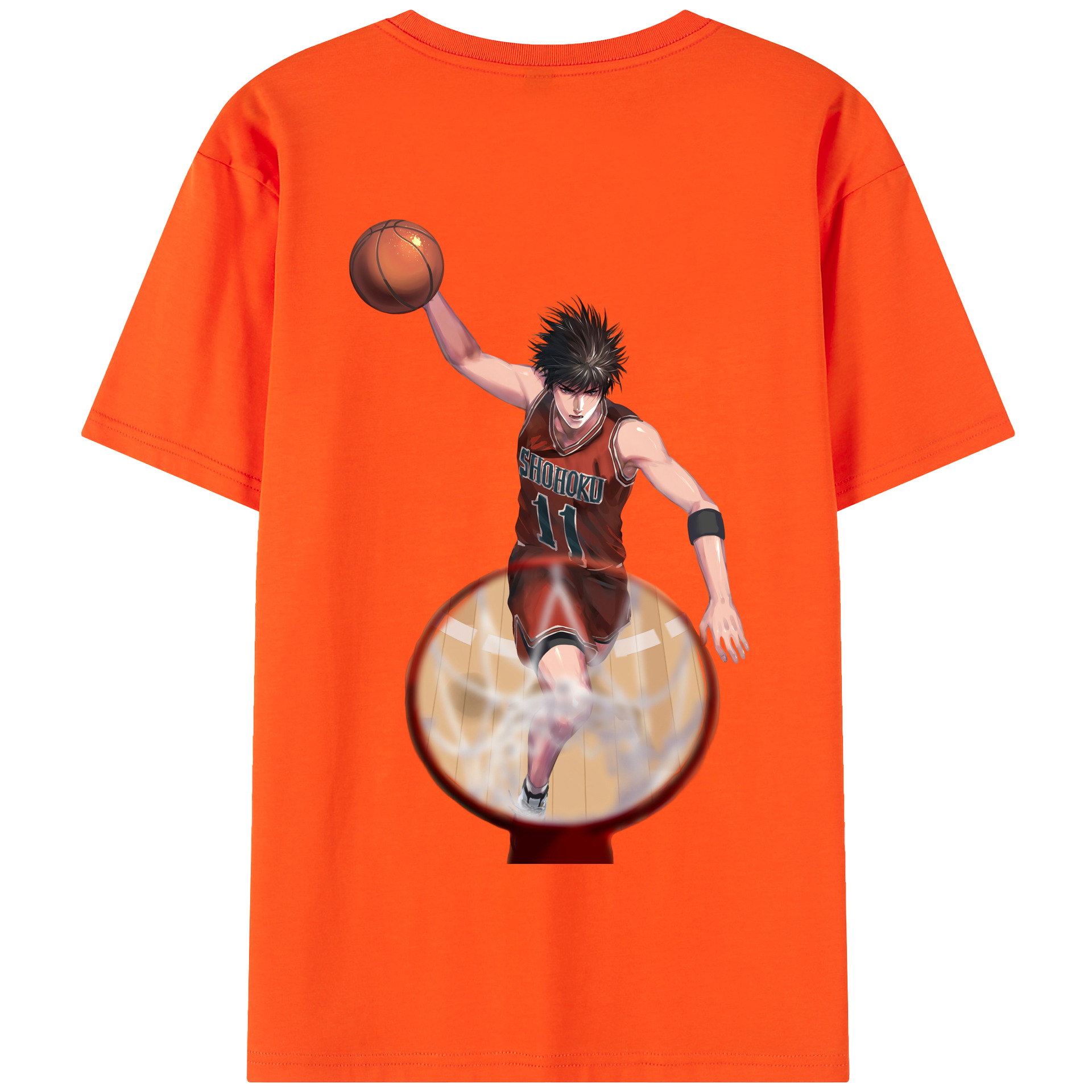 SLAM DUNK／スラムダンク 綿100％半袖Tシャツ（背面プリント）
