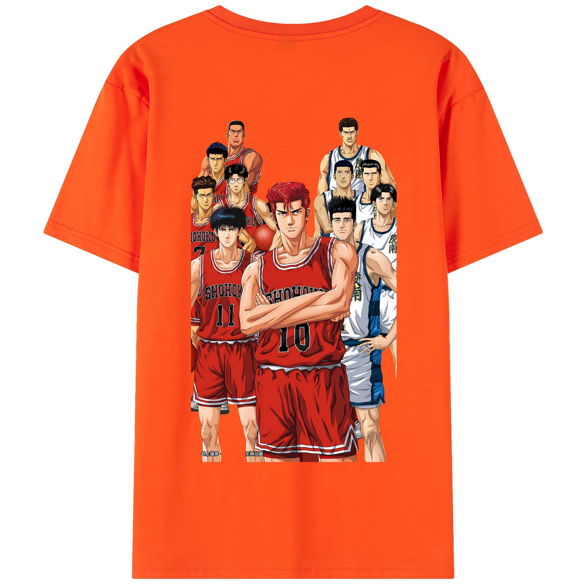 SLAM DUNK／スラムダンク 綿100％半袖Tシャツ（背面プリント）