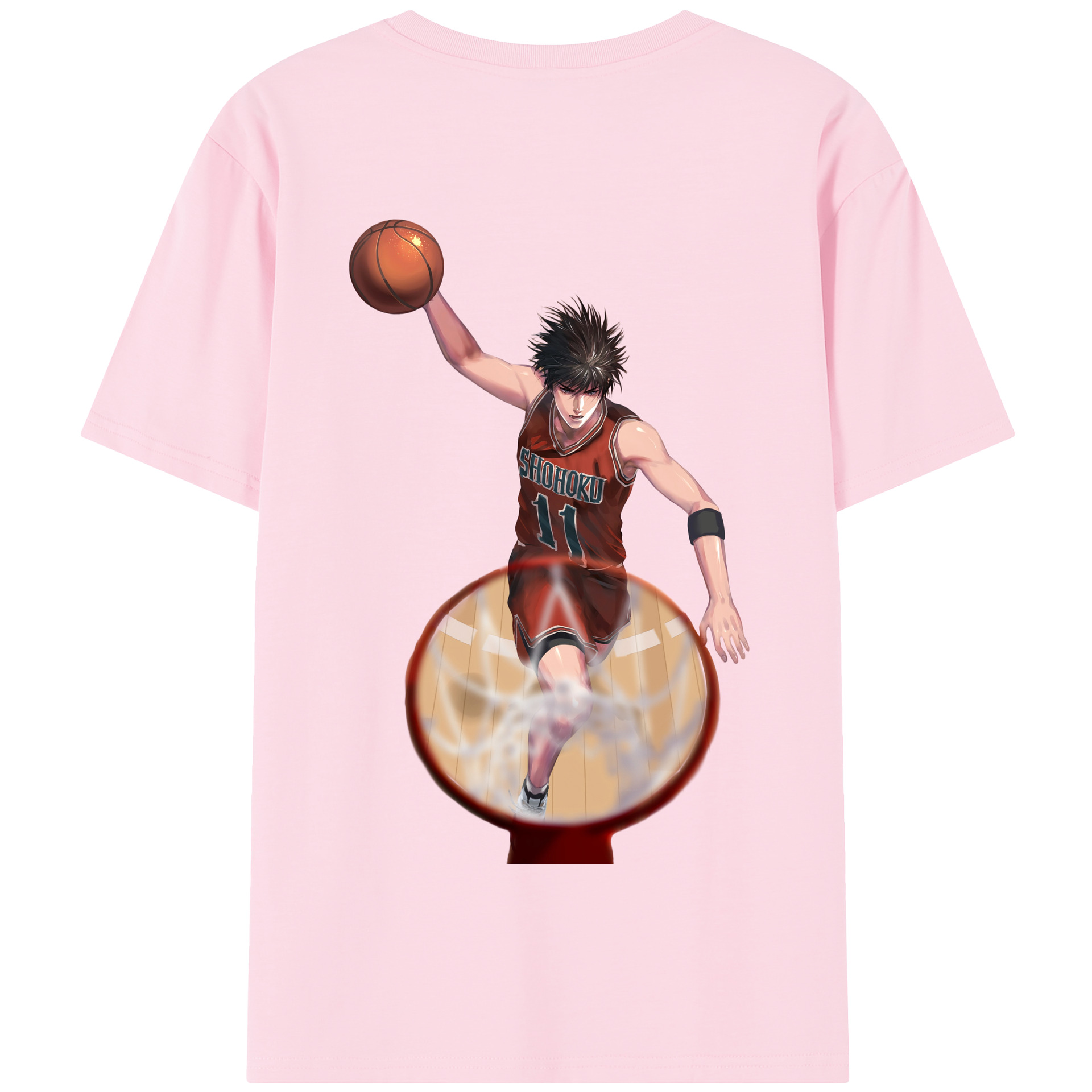 SLAM DUNK／スラムダンク 綿100％半袖Tシャツ（背面プリント）