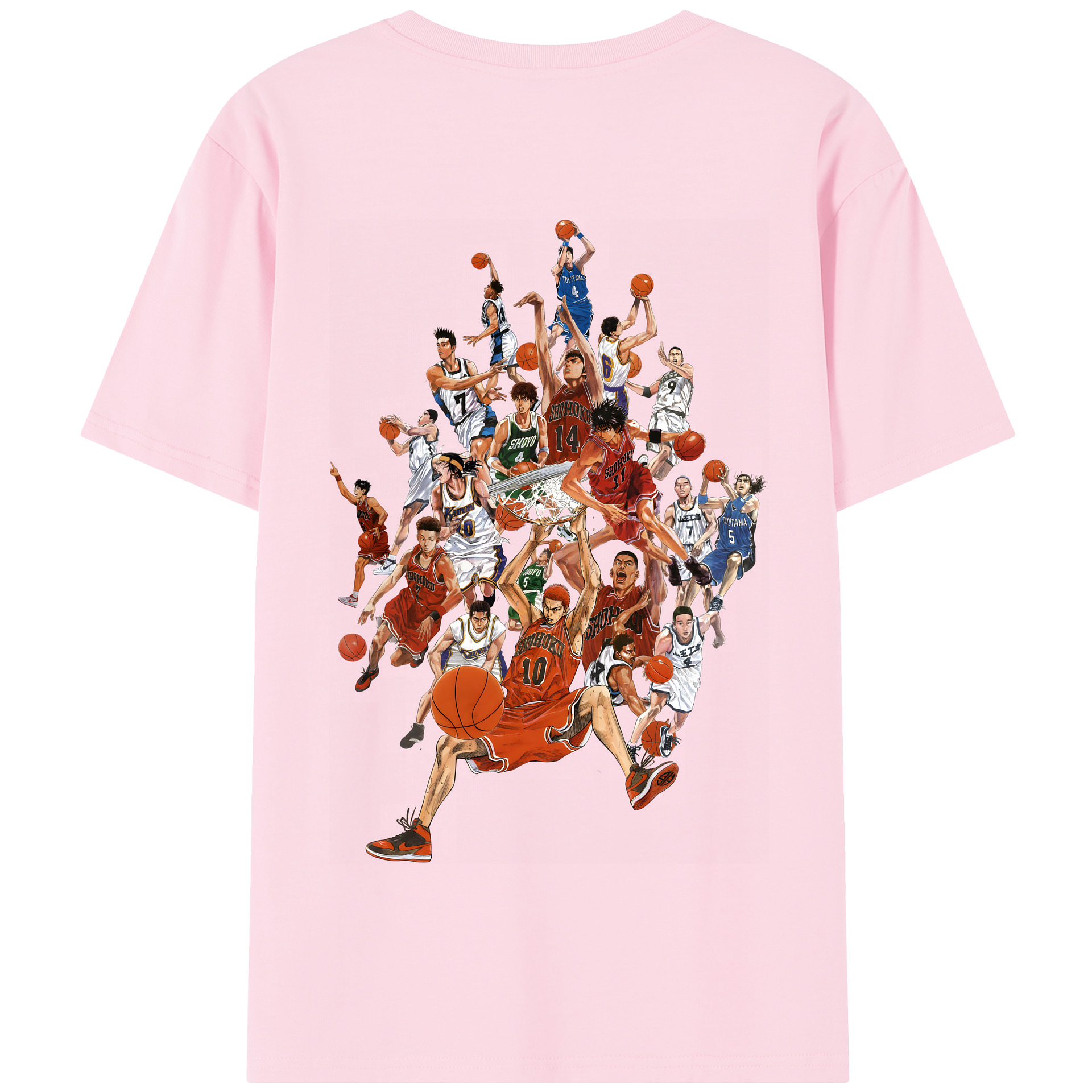 SLAM DUNK／スラムダンク 綿100％半袖Tシャツ（背面プリント）