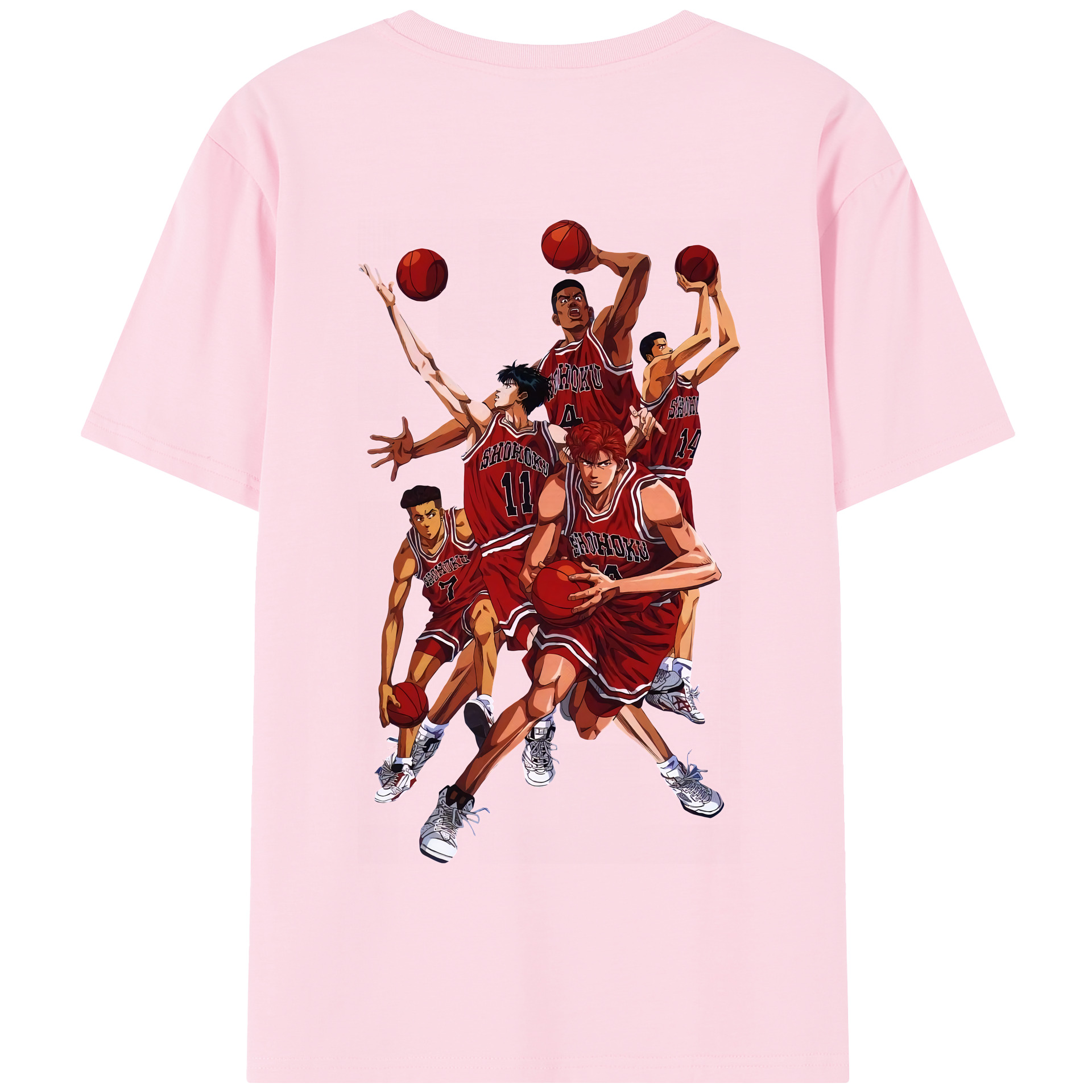 SLAM DUNK／スラムダンク 綿100％半袖Tシャツ（背面プリント）