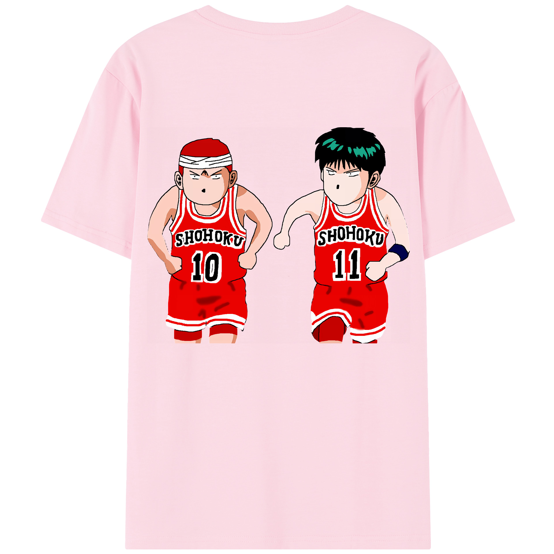 SLAM DUNK／スラムダンク 綿100％半袖Tシャツ（背面プリント）