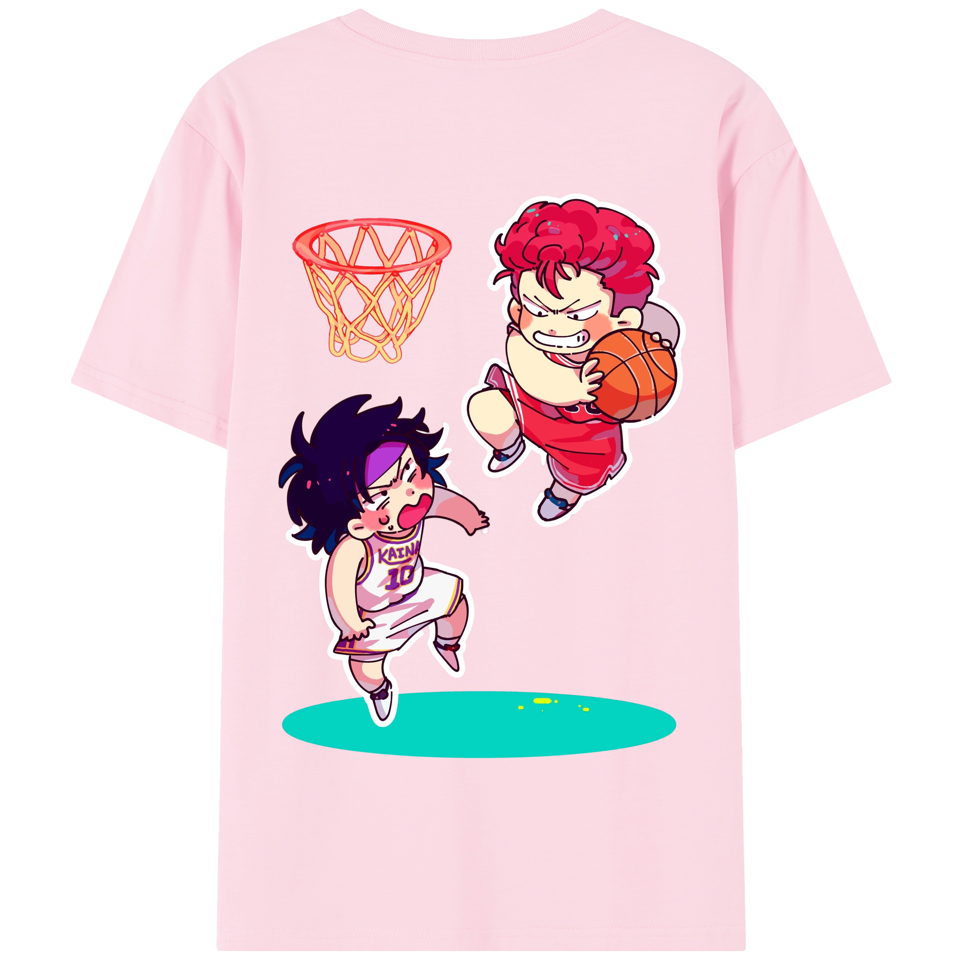 SLAM DUNK／スラムダンク 綿100％半袖Tシャツ（背面プリント）