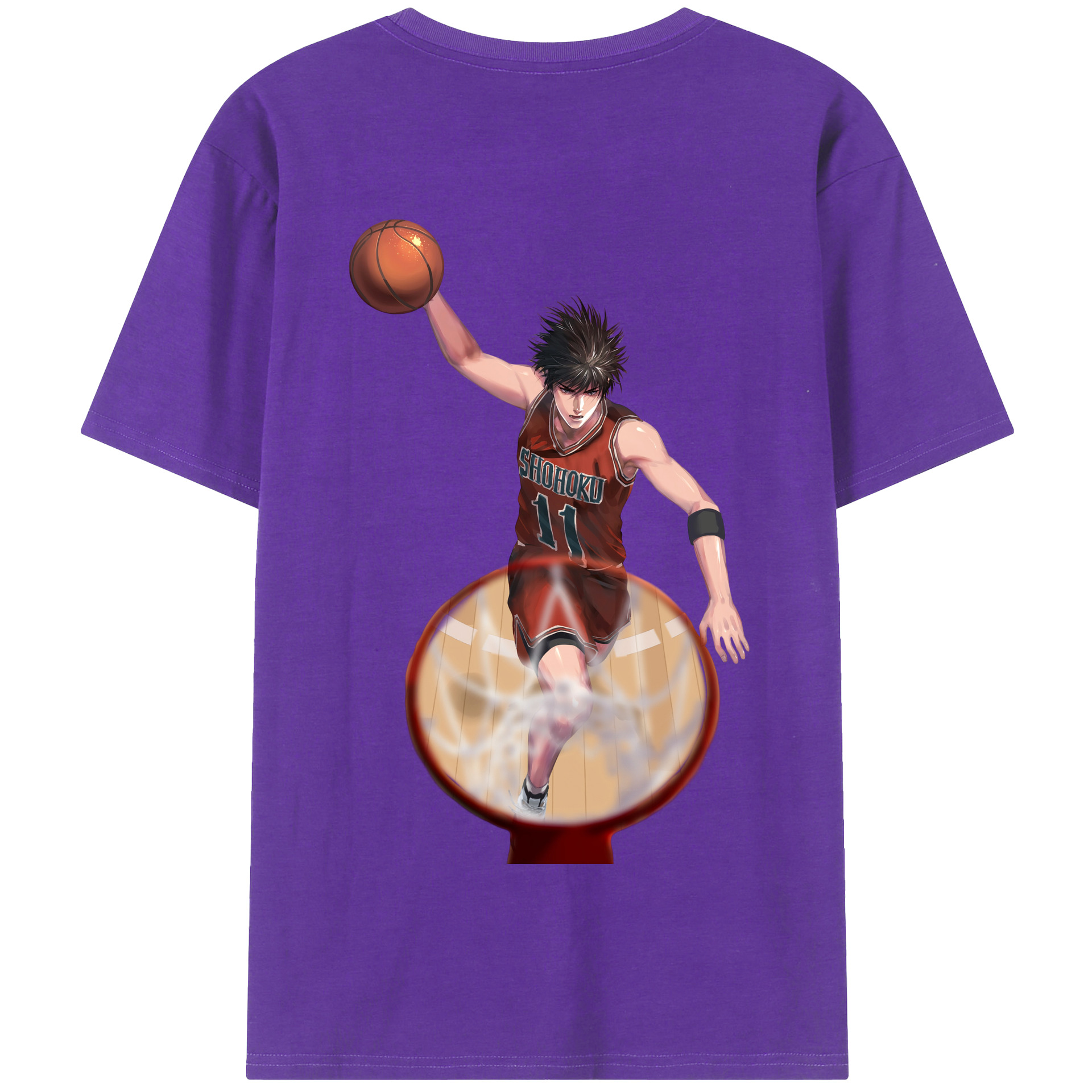 SLAM DUNK／スラムダンク 綿100％半袖Tシャツ（背面プリント）