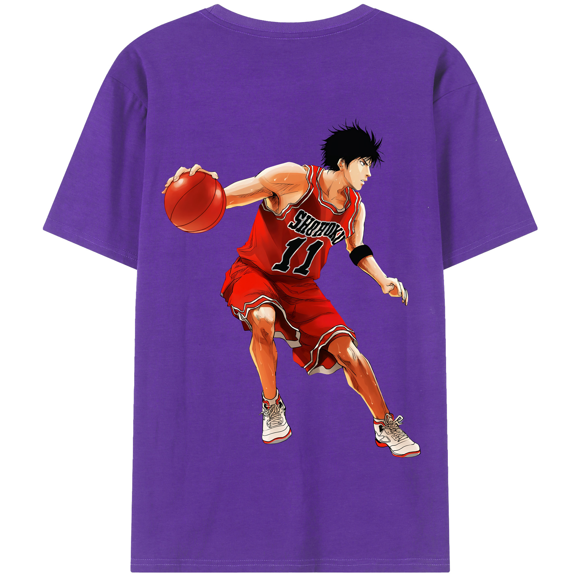 SLAM DUNK／スラムダンク 綿100％半袖Tシャツ（背面プリント）