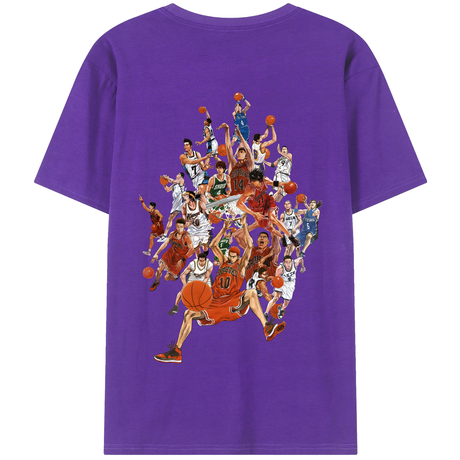 SLAM DUNK／スラムダンク 綿100％半袖Tシャツ（背面プリント）