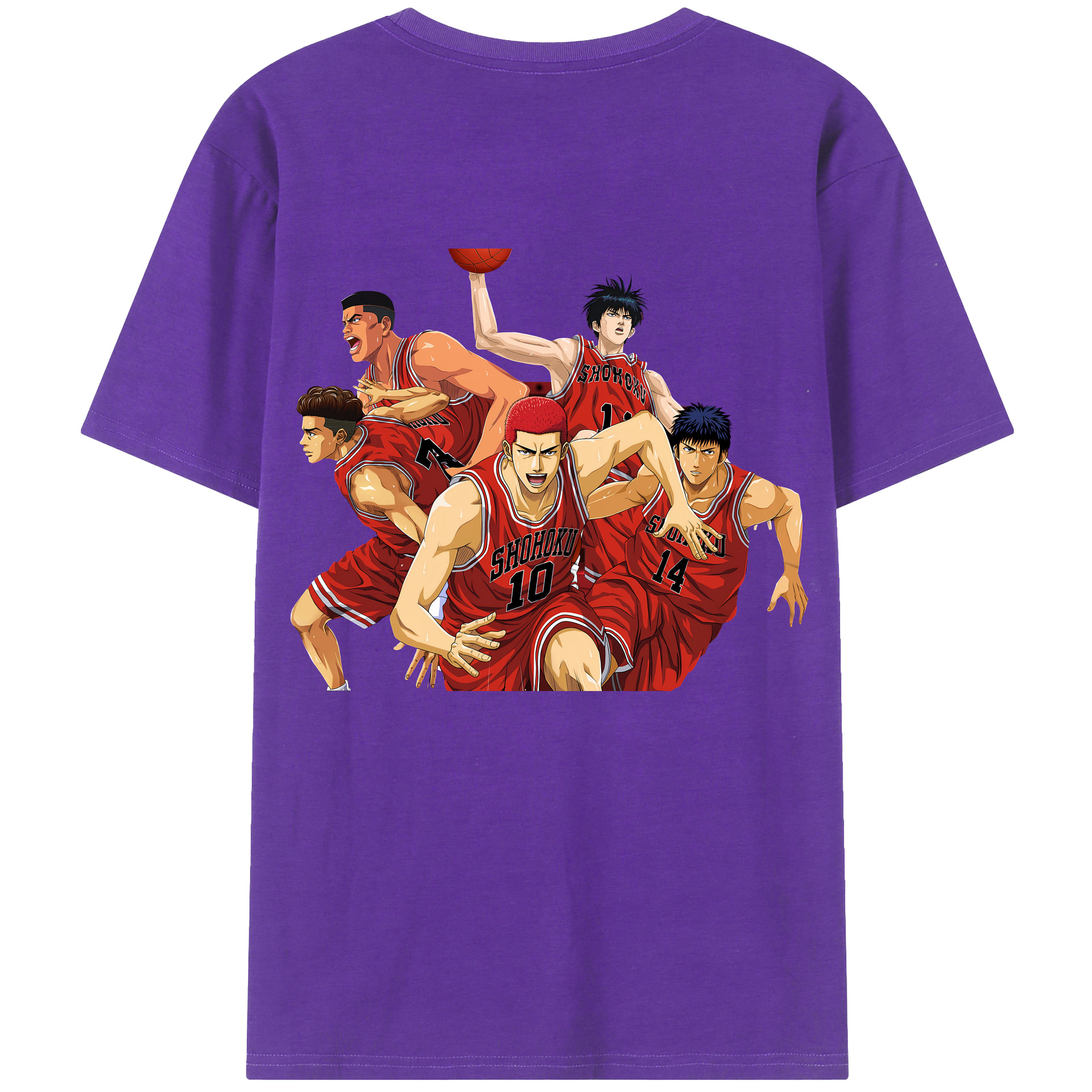 SLAM DUNK／スラムダンク 綿100％半袖Tシャツ（背面プリント）