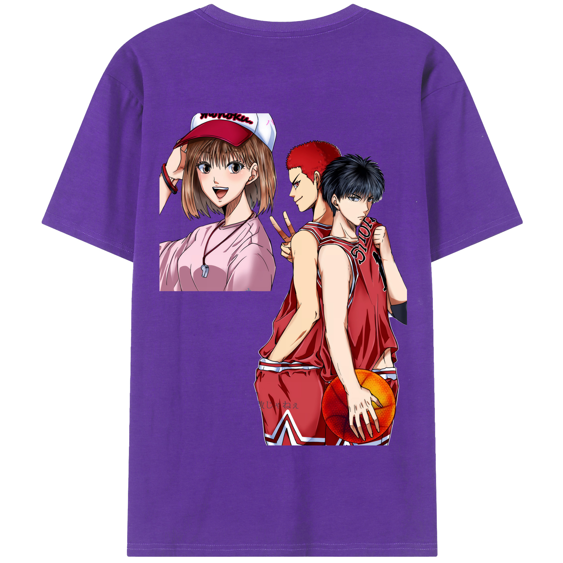 SLAM DUNK／スラムダンク 綿100％半袖Tシャツ（背面プリント）