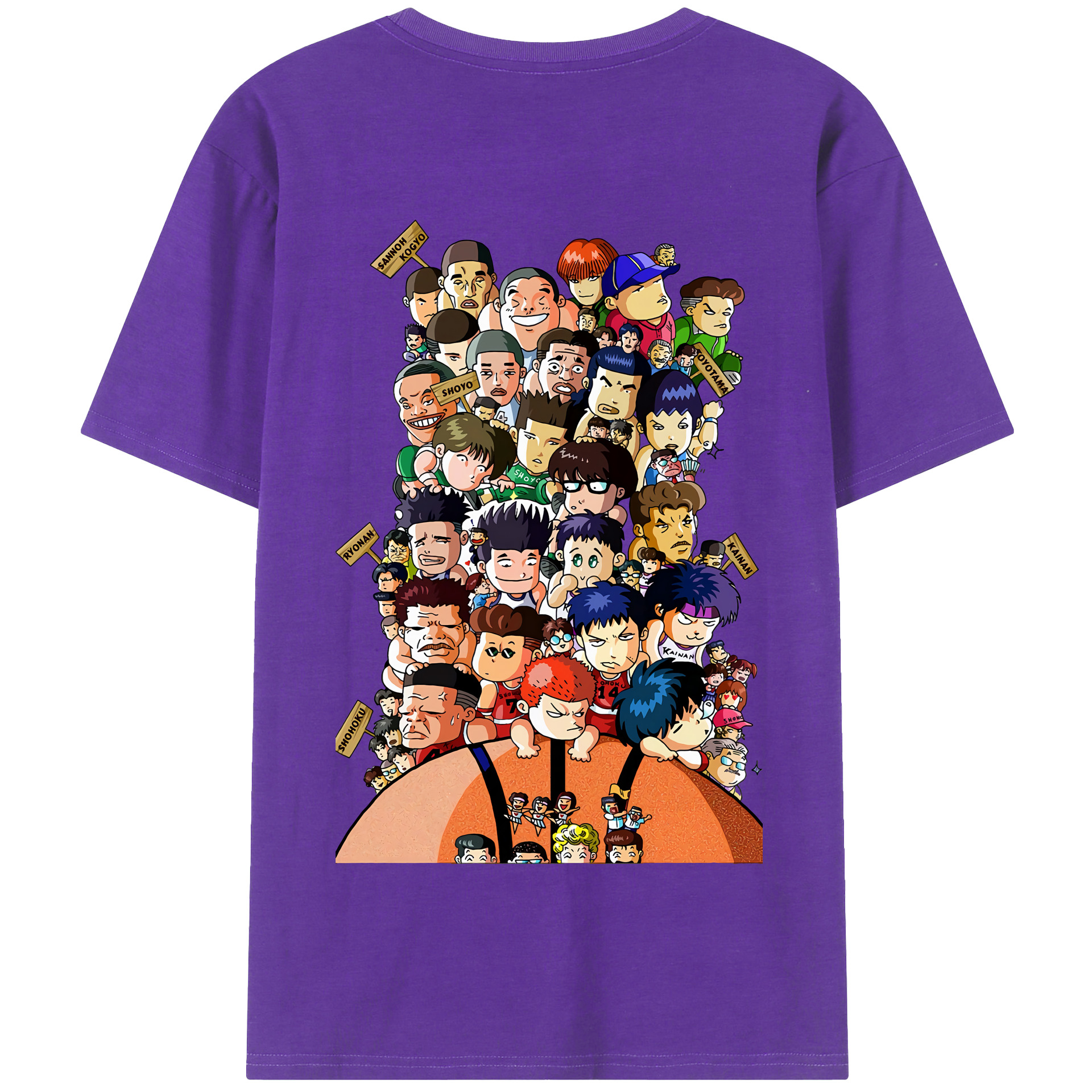 SLAM DUNK／スラムダンク 綿100％半袖Tシャツ（背面プリント）
