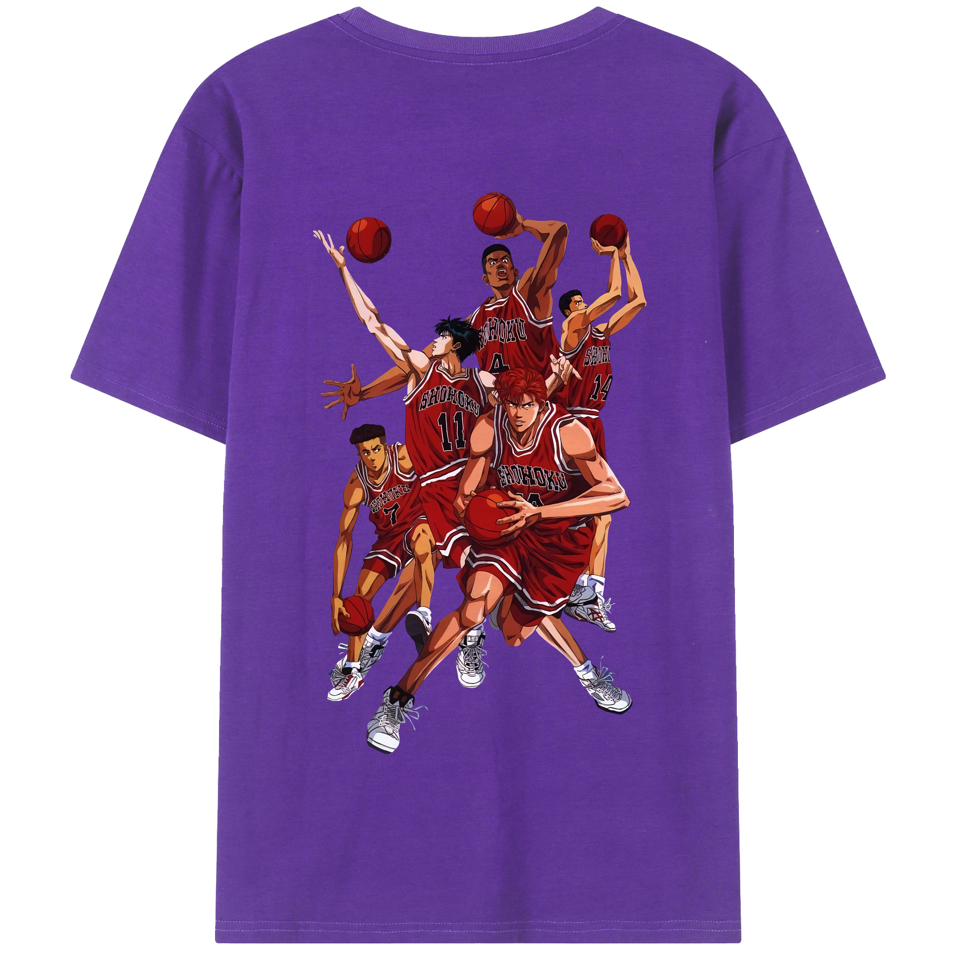 SLAM DUNK／スラムダンク 綿100％半袖Tシャツ（背面プリント）