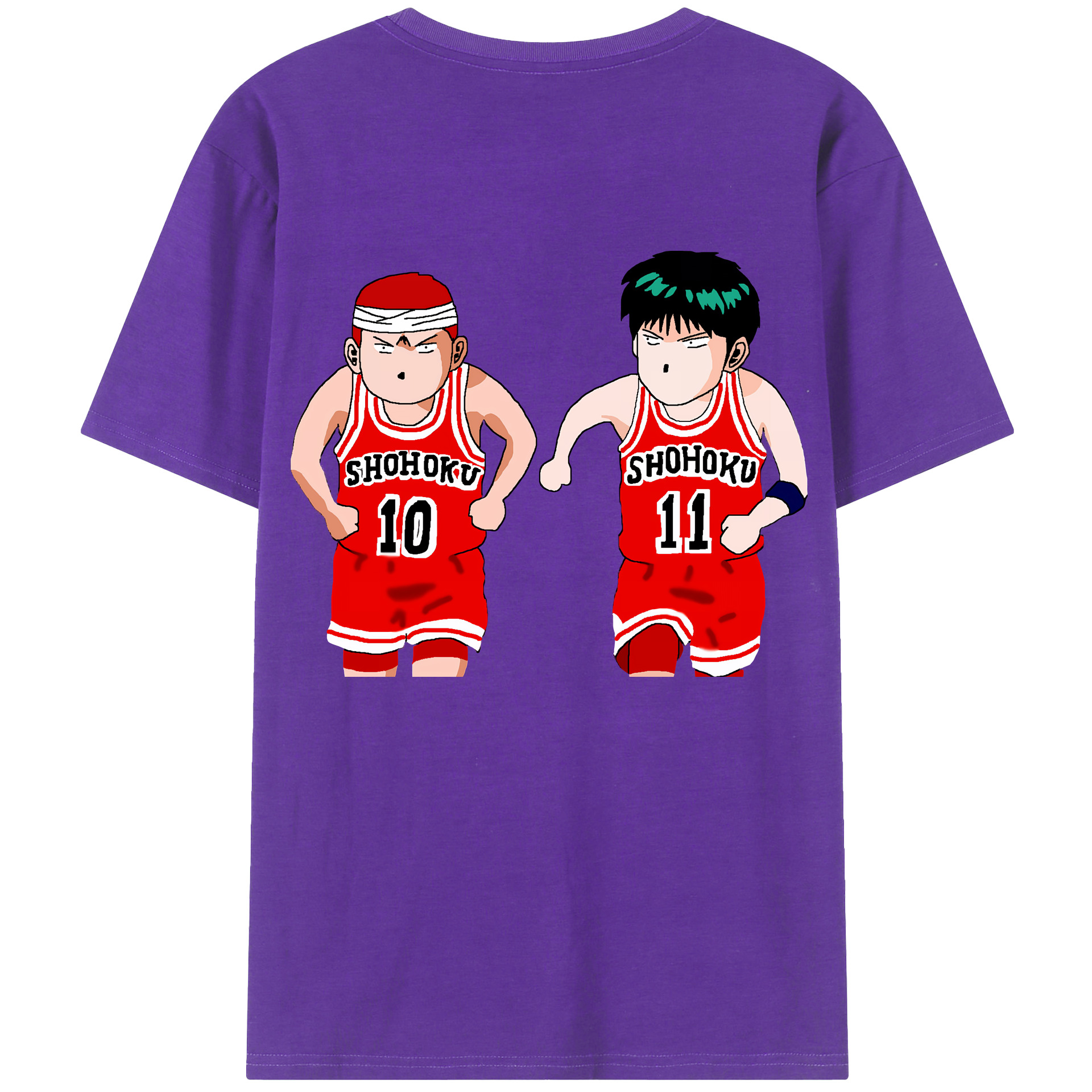 SLAM DUNK／スラムダンク 綿100％半袖Tシャツ（背面プリント）