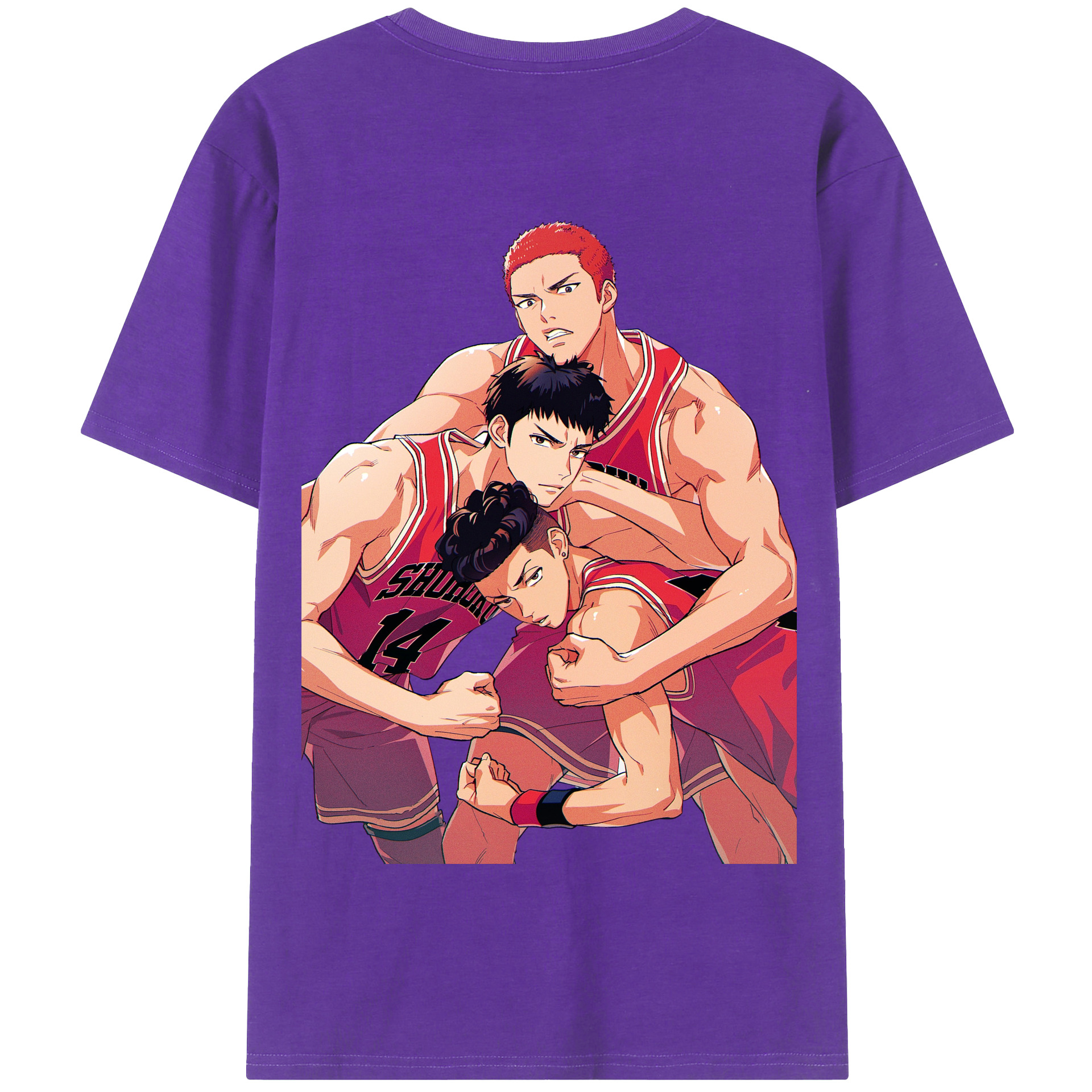 SLAM DUNK／スラムダンク 綿100％半袖Tシャツ（背面プリント）