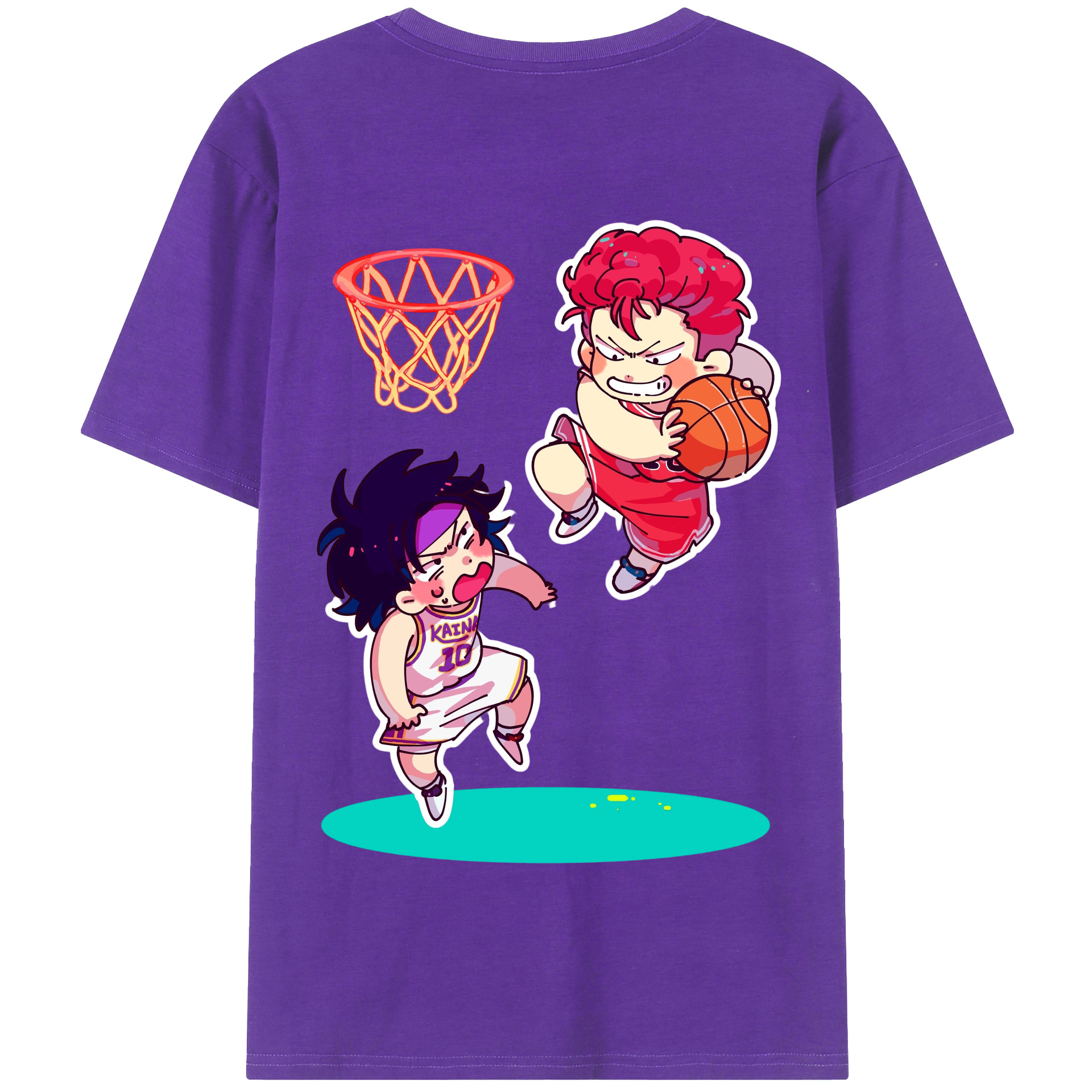 SLAM DUNK／スラムダンク 綿100％半袖Tシャツ（背面プリント）