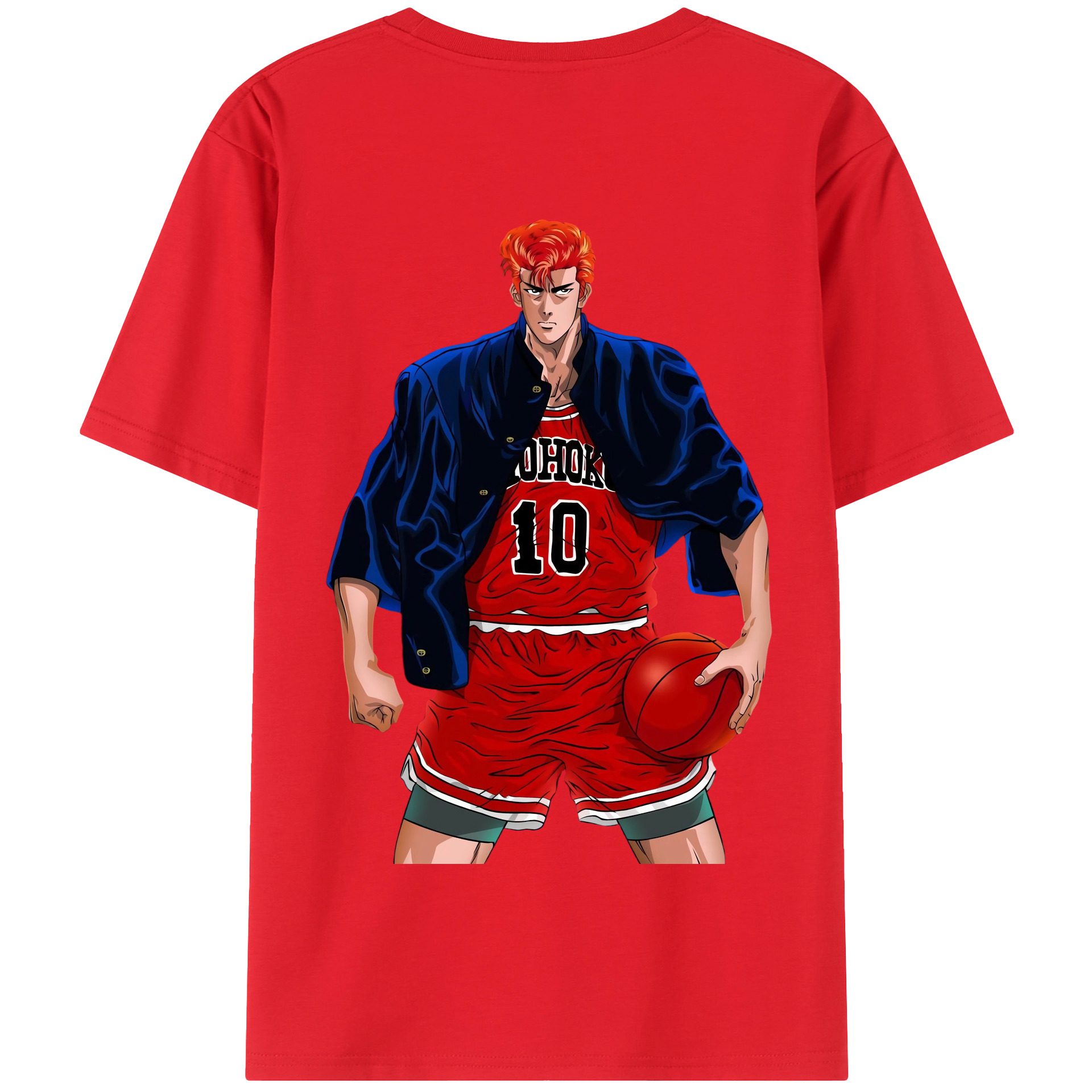 SLAM DUNK／スラムダンク 綿100％半袖Tシャツ（背面プリント）