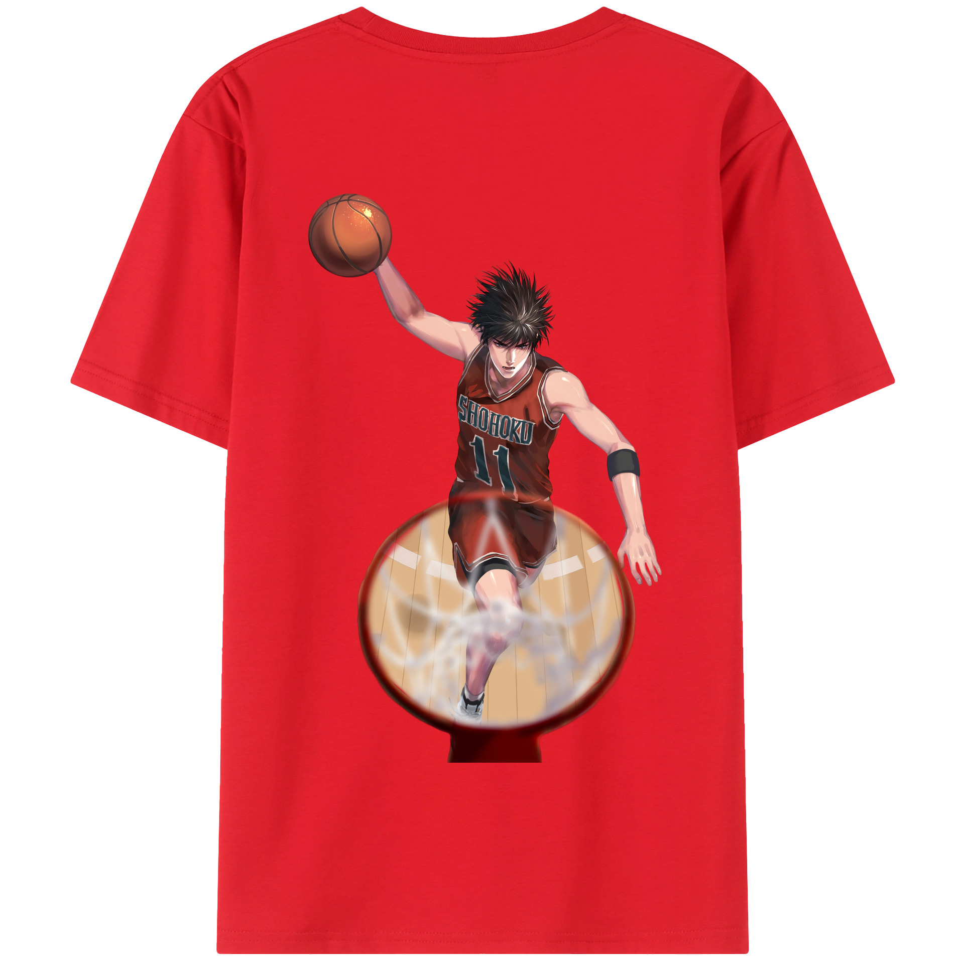 SLAM DUNK／スラムダンク 綿100％半袖Tシャツ（背面プリント）
