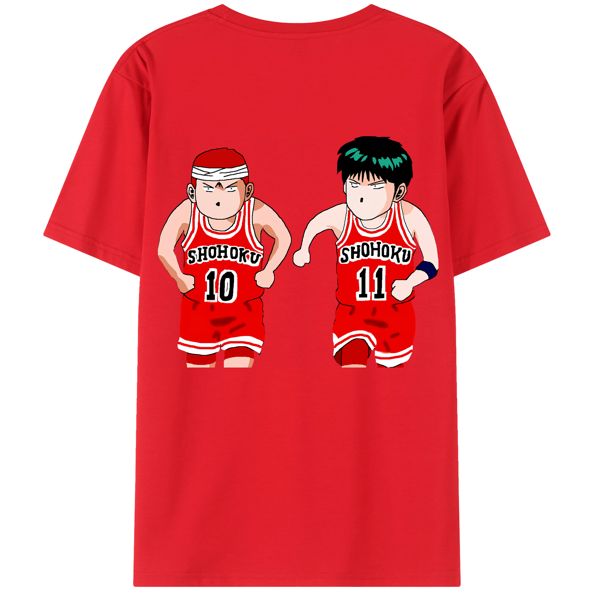 SLAM DUNK／スラムダンク 綿100％半袖Tシャツ（背面プリント）