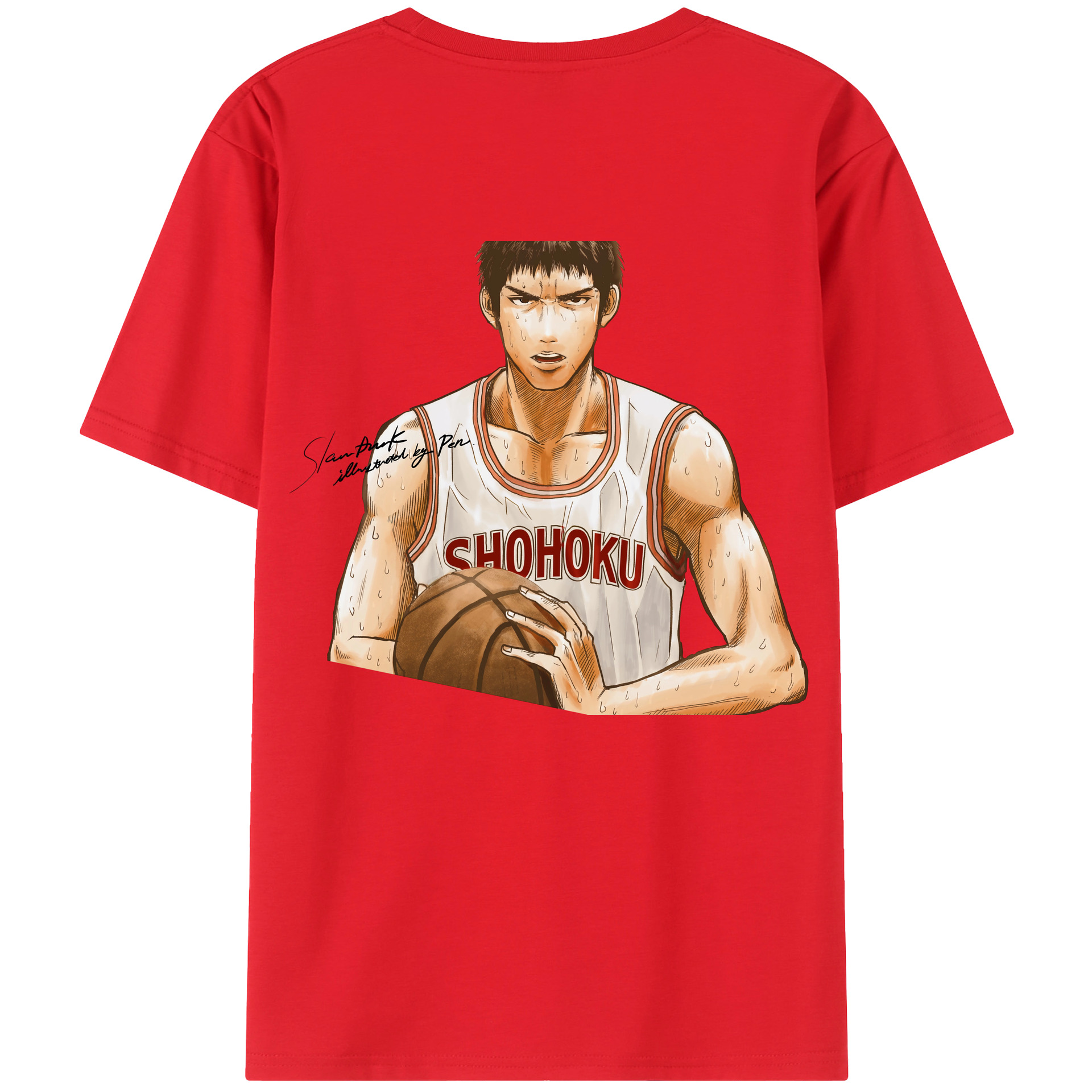 SLAM DUNK／スラムダンク 綿100％半袖Tシャツ（背面プリント）