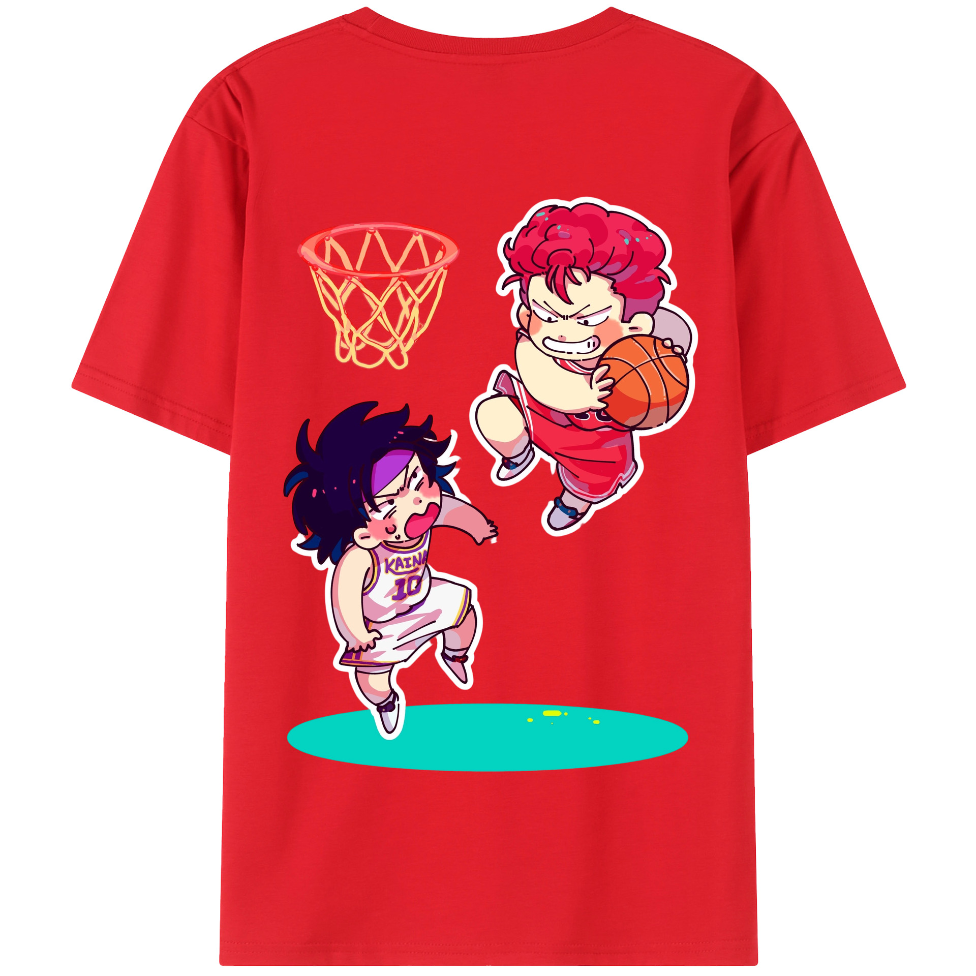 SLAM DUNK／スラムダンク 綿100％半袖Tシャツ（背面プリント）