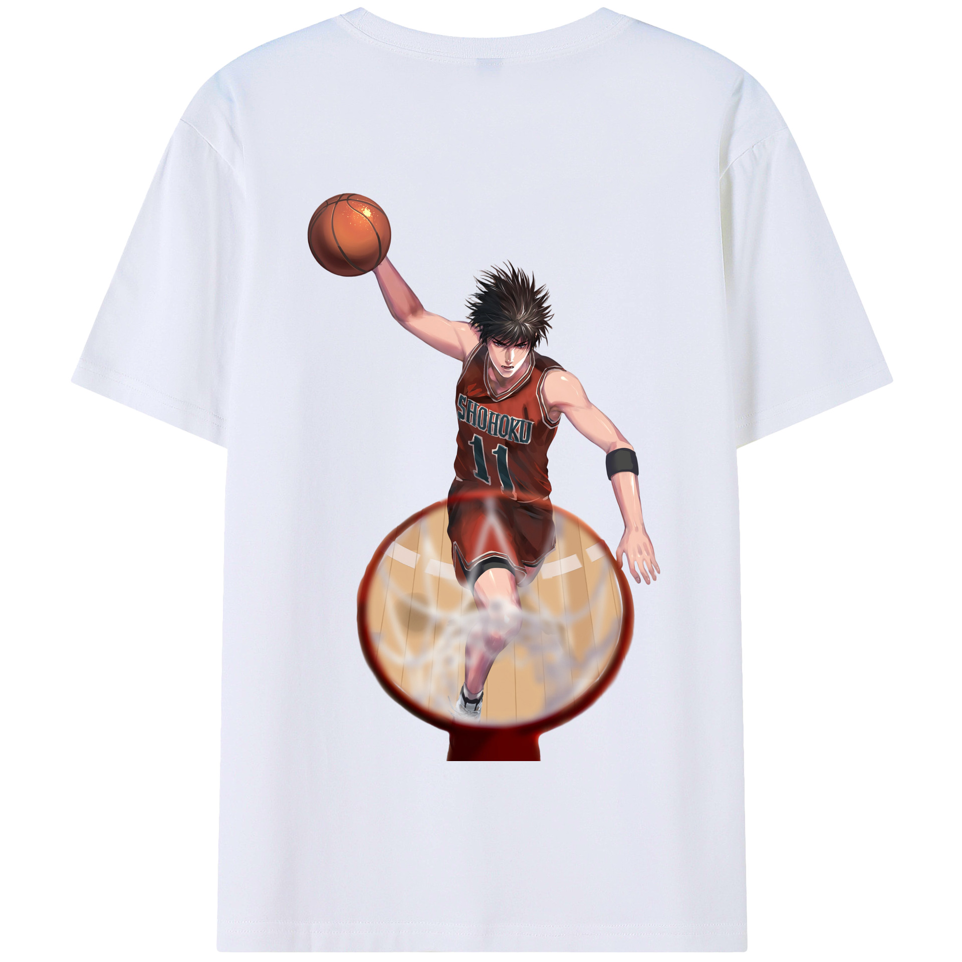 SLAM DUNK／スラムダンク 綿100％半袖Tシャツ（背面プリント）
