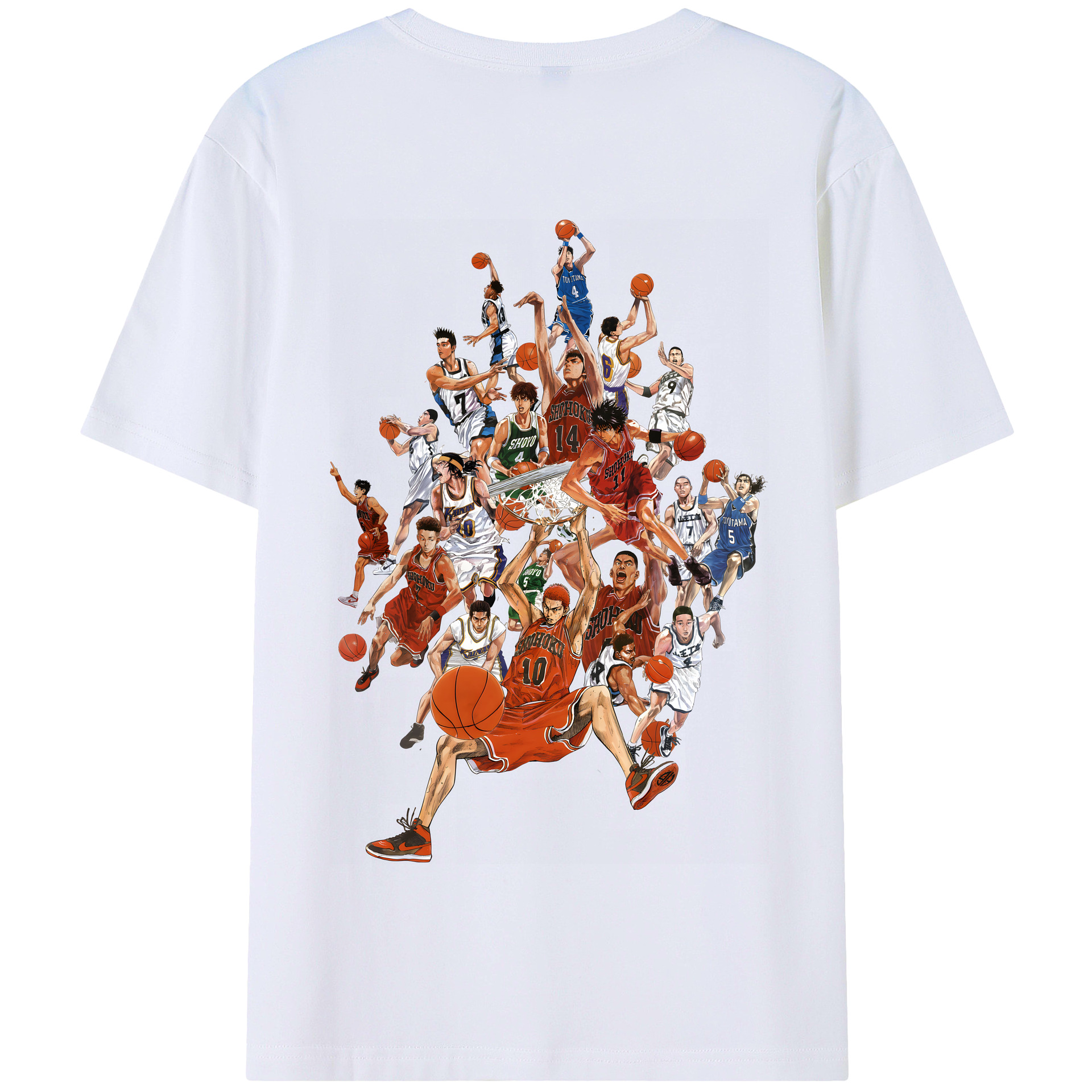 SLAM DUNK／スラムダンク 綿100％半袖Tシャツ（背面プリント）