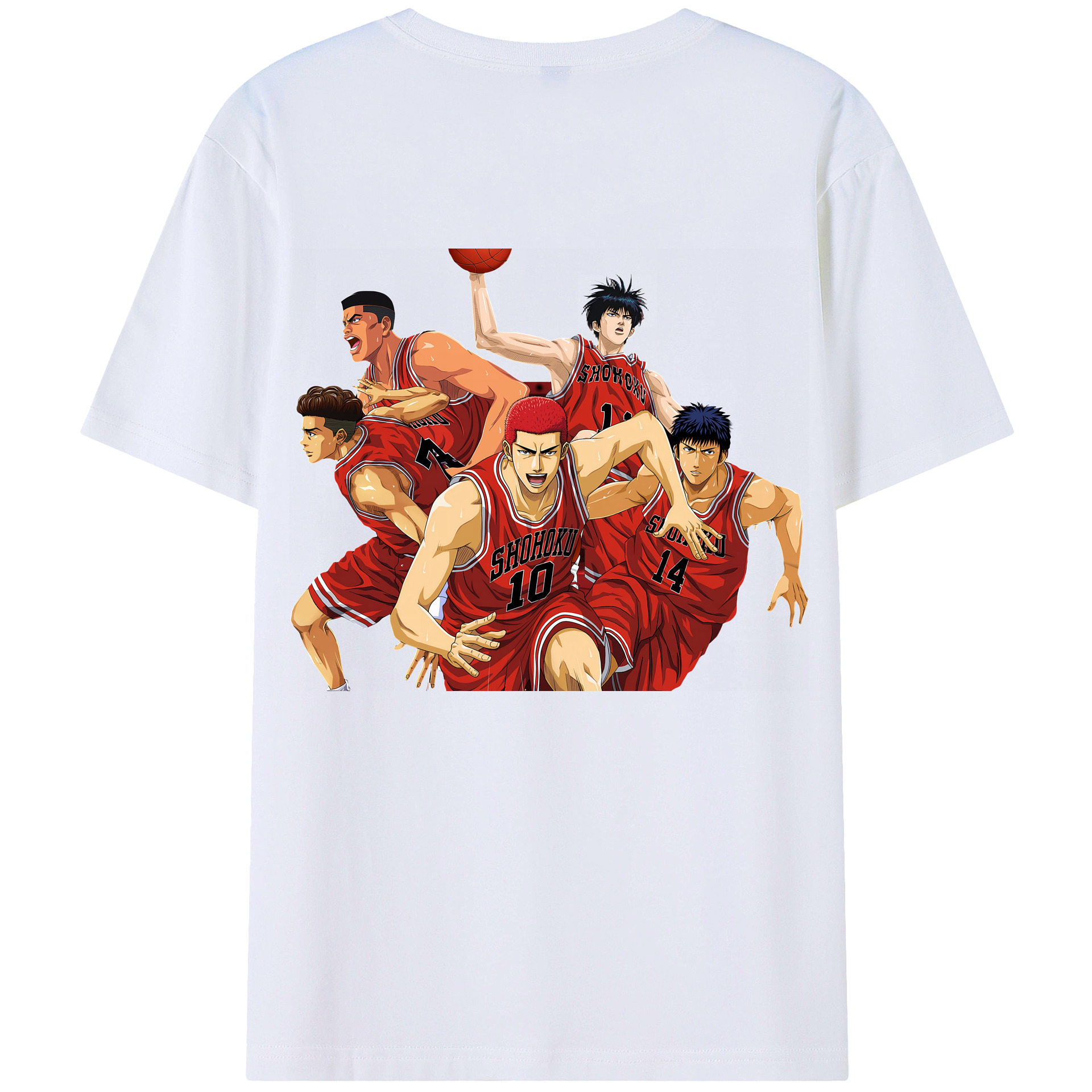 SLAM DUNK／スラムダンク 綿100％半袖Tシャツ（背面プリント）