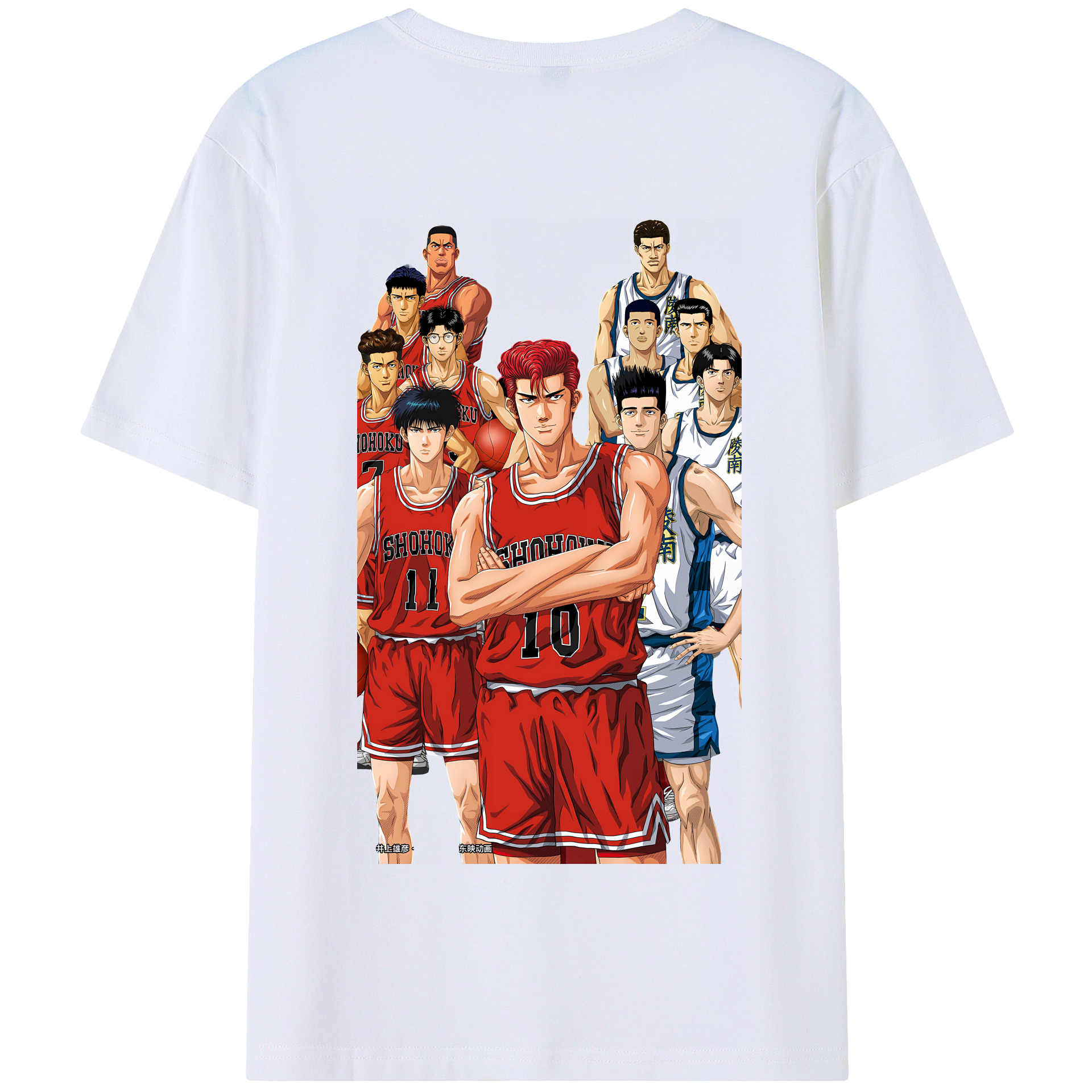 SLAM DUNK／スラムダンク 綿100％半袖Tシャツ（背面プリント）