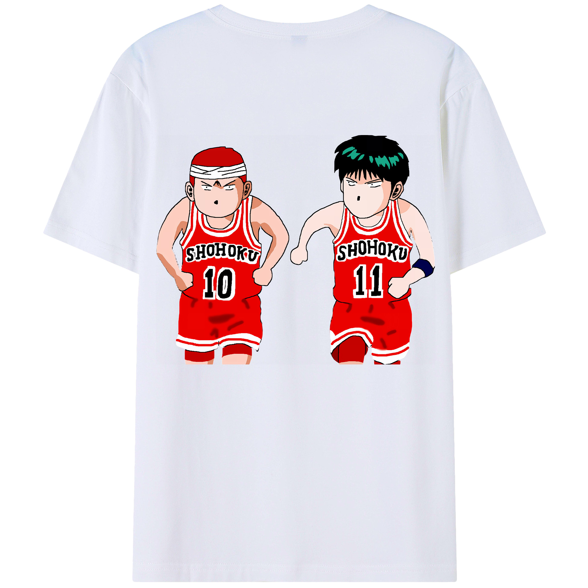 SLAM DUNK／スラムダンク 綿100％半袖Tシャツ（背面プリント）
