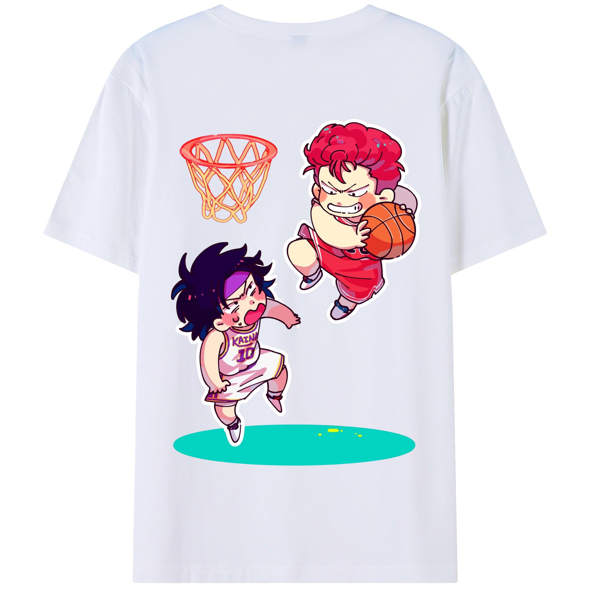 SLAM DUNK／スラムダンク 綿100％半袖Tシャツ（背面プリント）