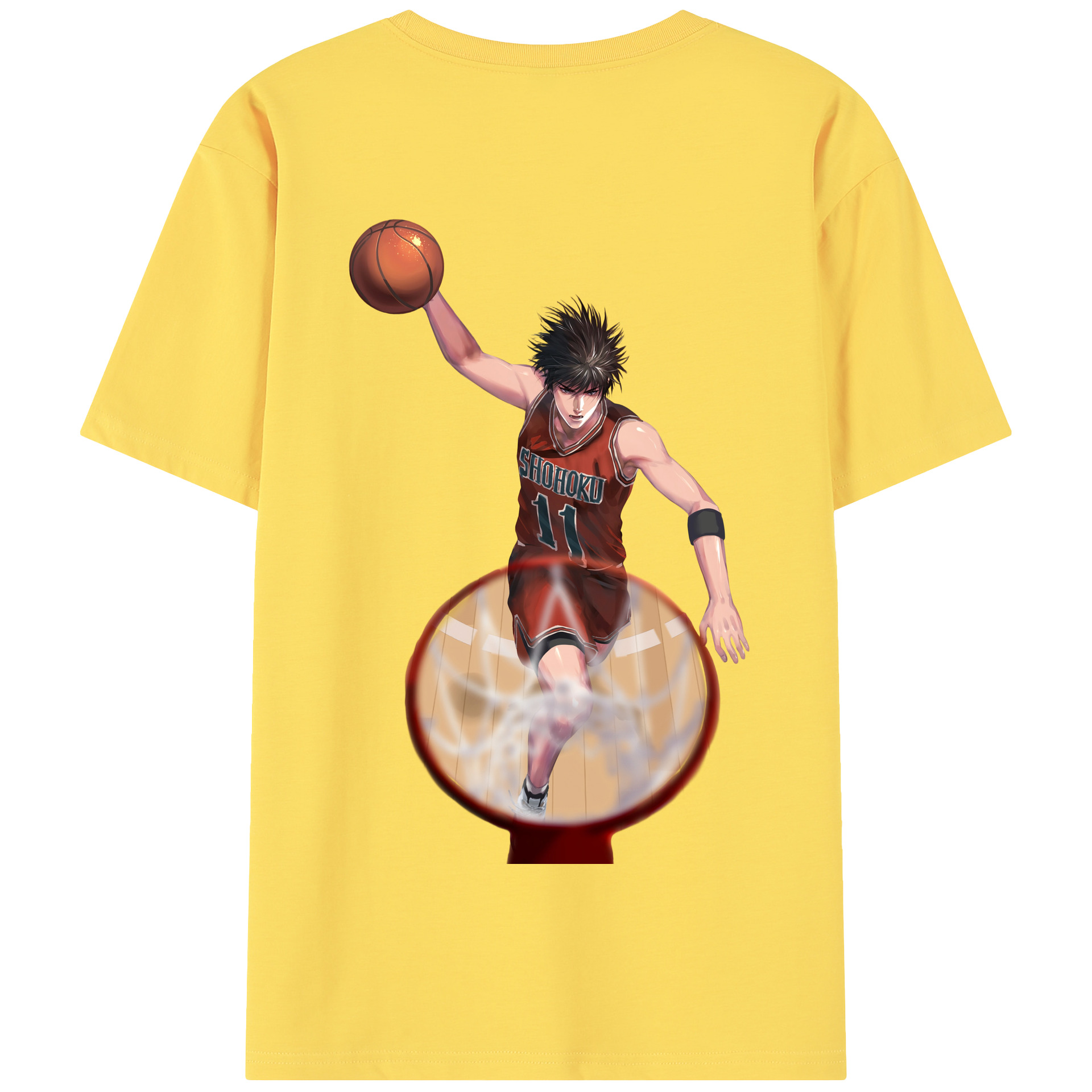 SLAM DUNK／スラムダンク 綿100％半袖Tシャツ（背面プリント）