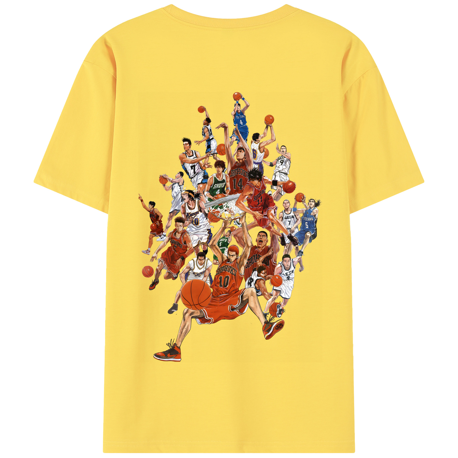 SLAM DUNK／スラムダンク 綿100％半袖Tシャツ（背面プリント）