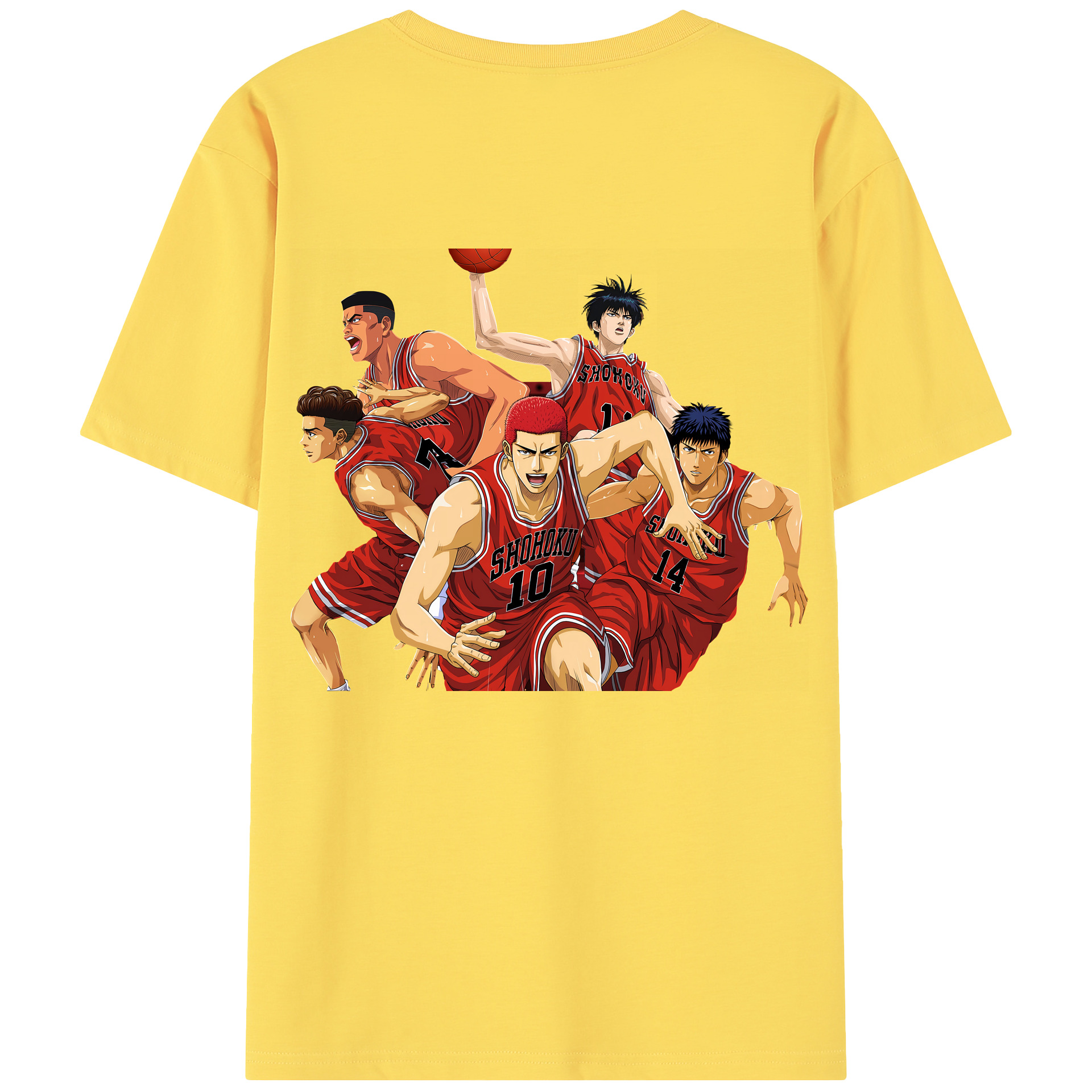 SLAM DUNK／スラムダンク 綿100％半袖Tシャツ（背面プリント）
