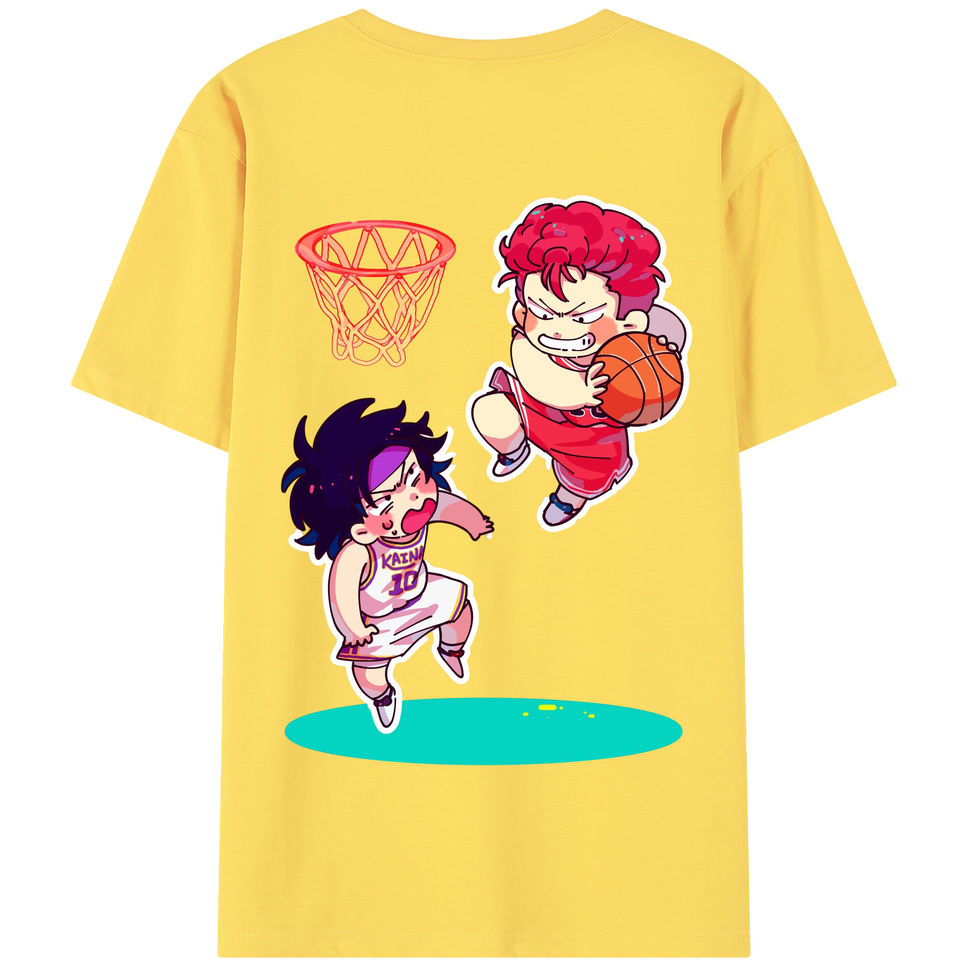 SLAM DUNK／スラムダンク 綿100％半袖Tシャツ（背面プリント）
