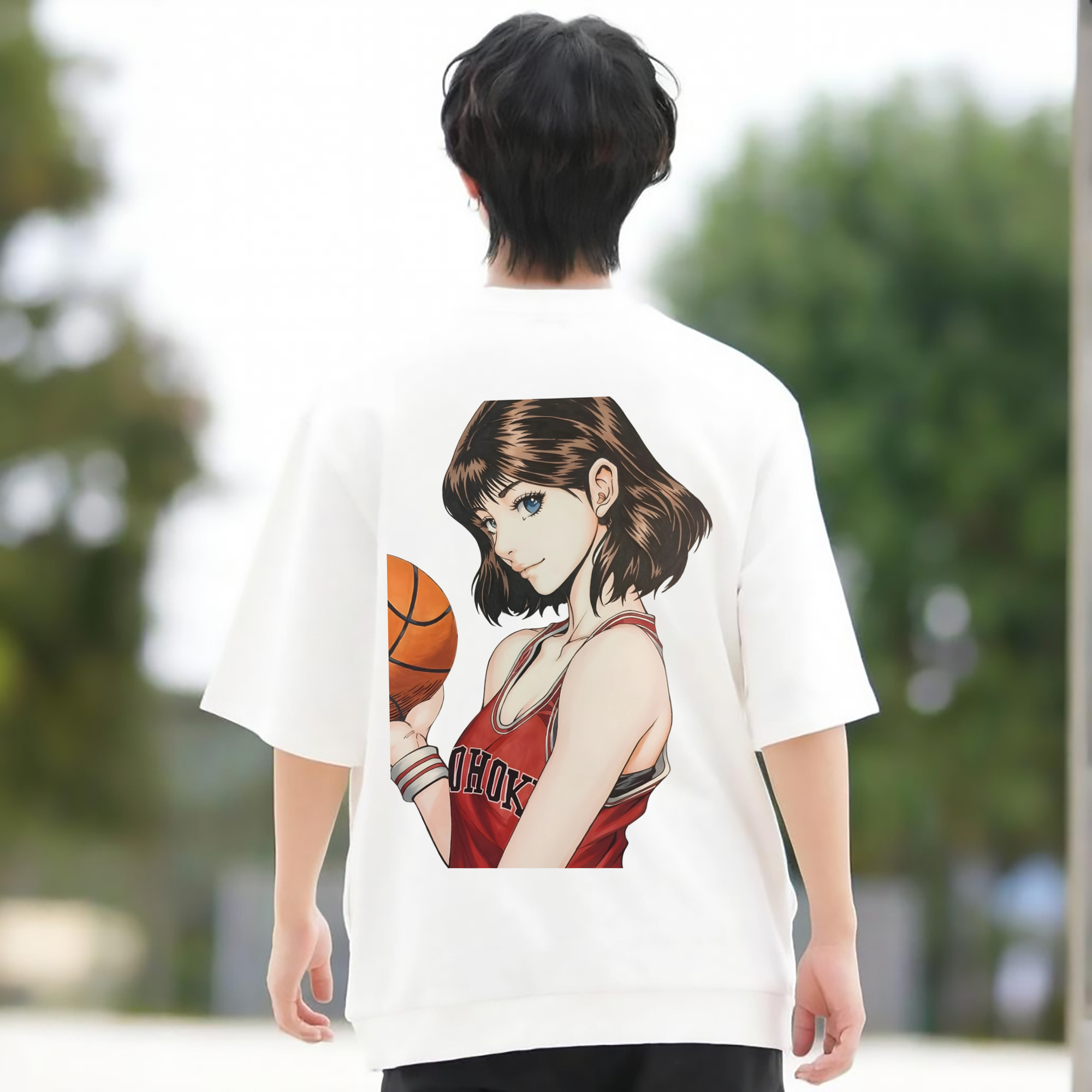 SLAM DUNK／スラムダンク 綿100％半袖Tシャツ（背面プリント）