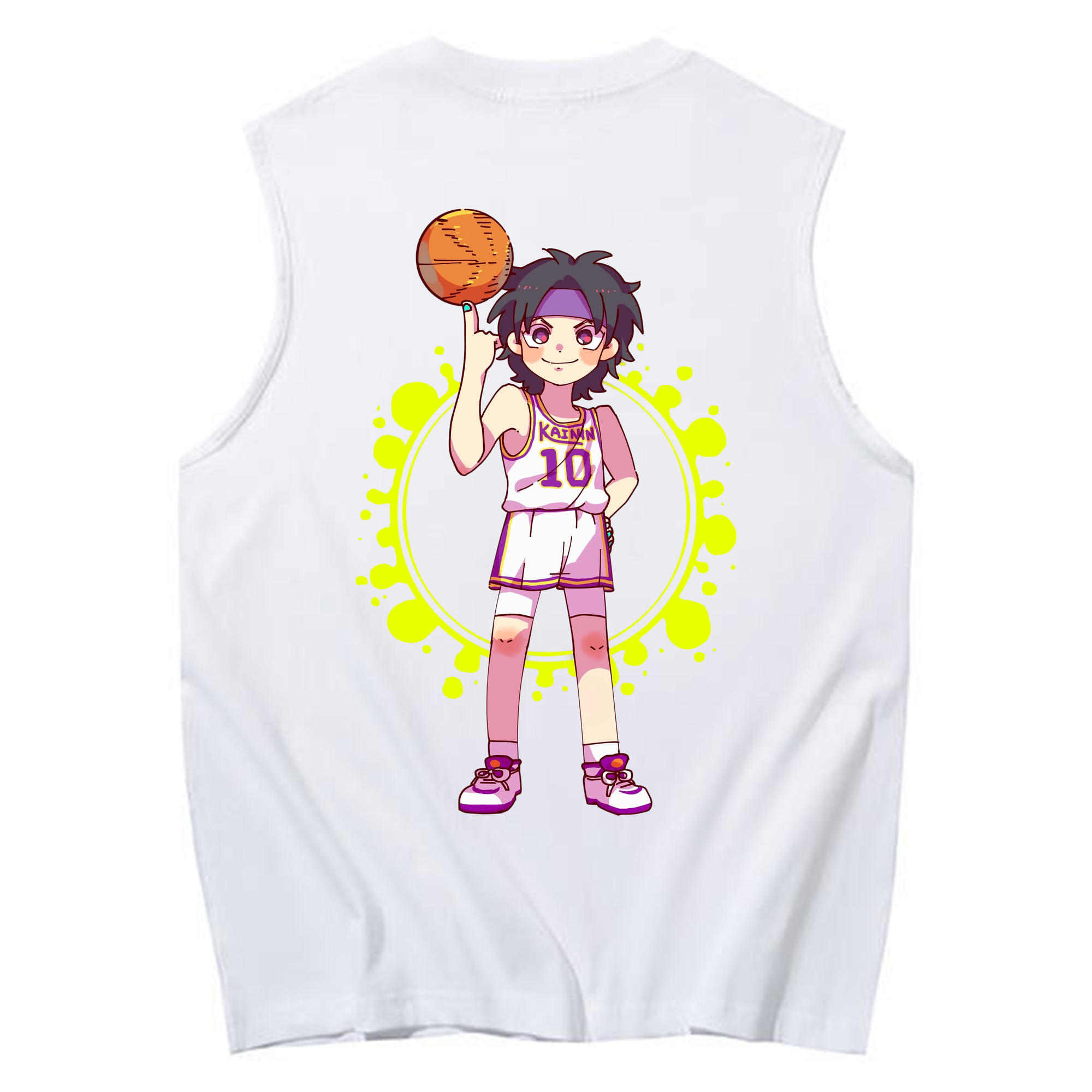 （画像用） SLAM DUNK／スラムダンク コットン100％タンクトップ（背面プリント）