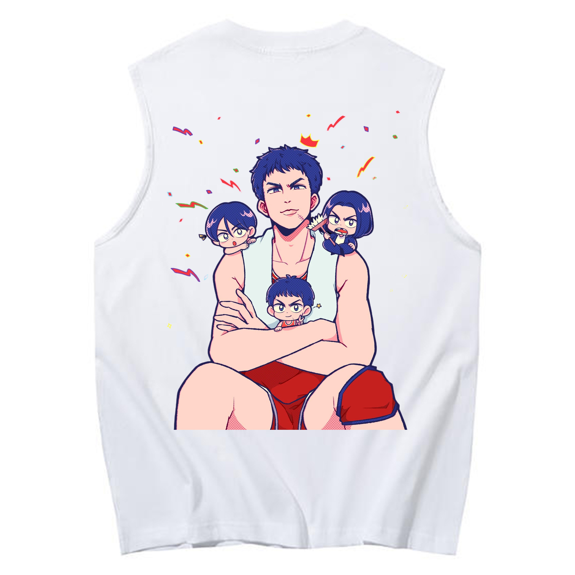（画像用） SLAM DUNK／スラムダンク コットン100％タンクトップ（背面プリント）