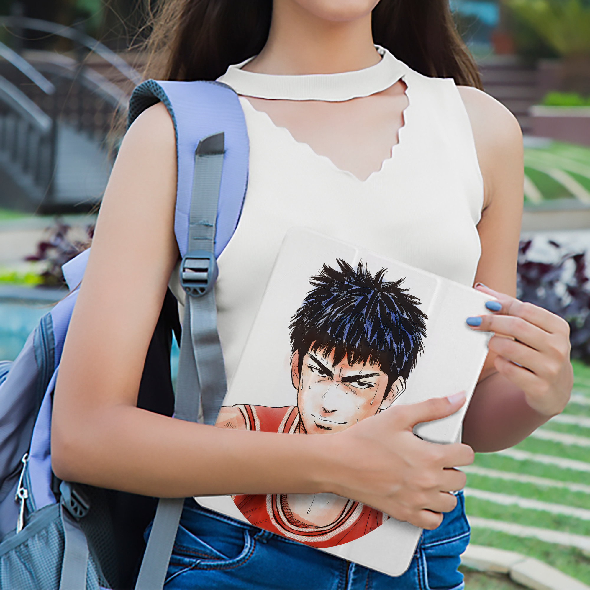 SLAM DUNK／スラムダンク IPad ケース ペン収納付き 三つ折りスタンド PUレザー×シリコン 対応機種9.5/10.5/10.9インチ