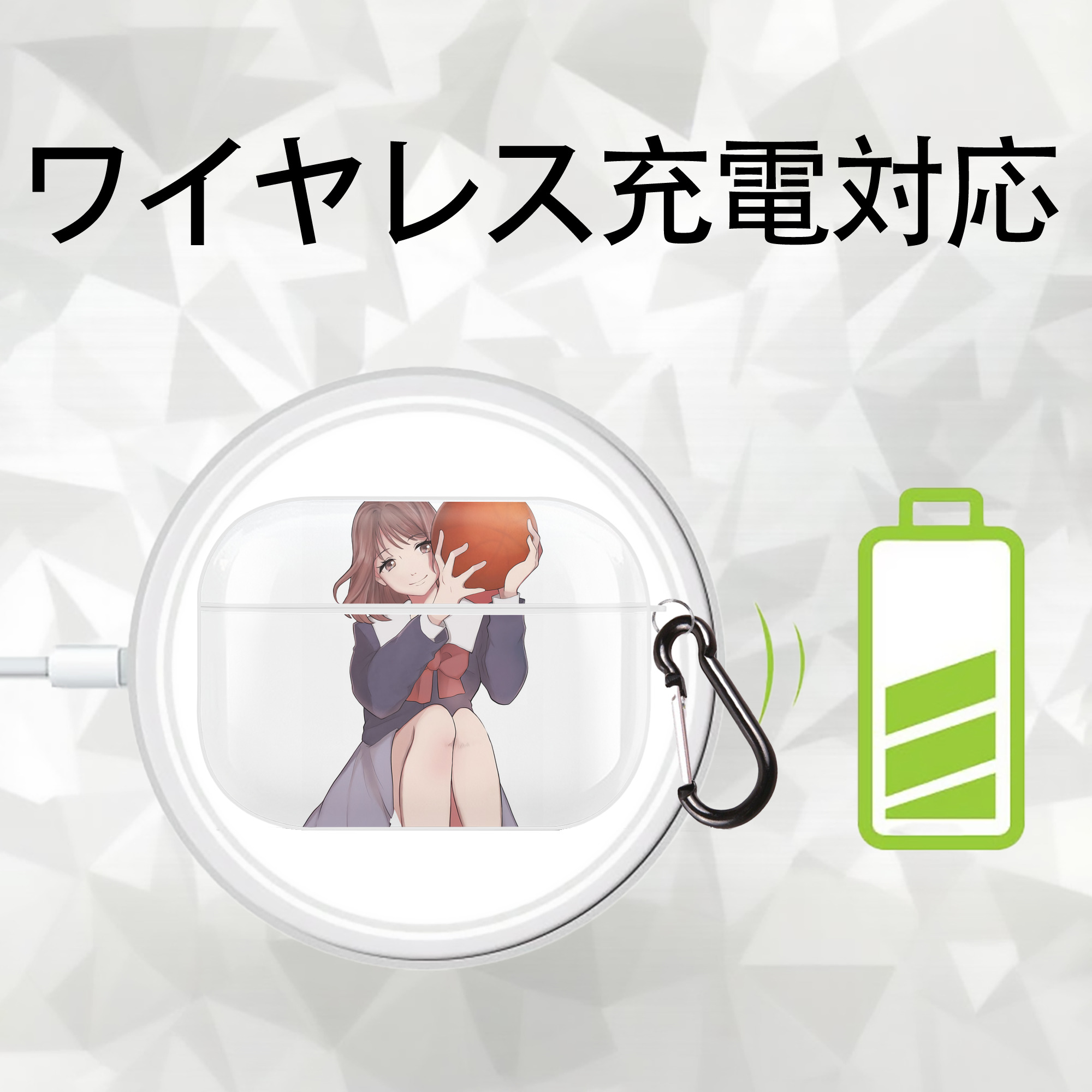 SLAM DUNK／スラムダンク 【AirPods Pro用】ハードシェル保護ケース 耐衝撃・防指紋・カラビナ付き商品仕様