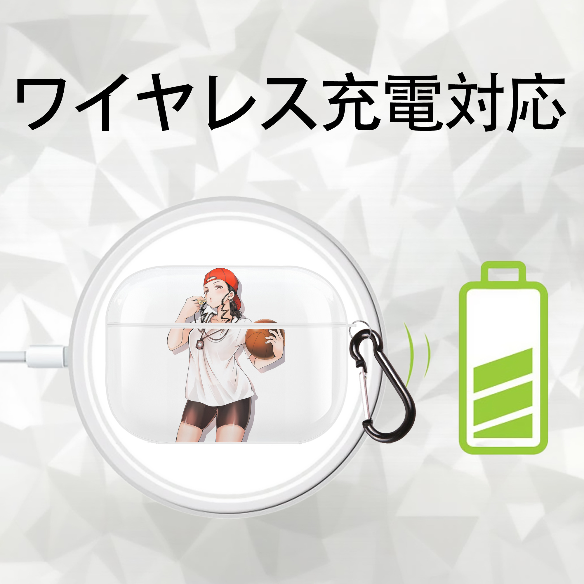 SLAM DUNK／スラムダンク 【AirPods Pro用】ハードシェル保護ケース 耐衝撃・防指紋・カラビナ付き商品仕様