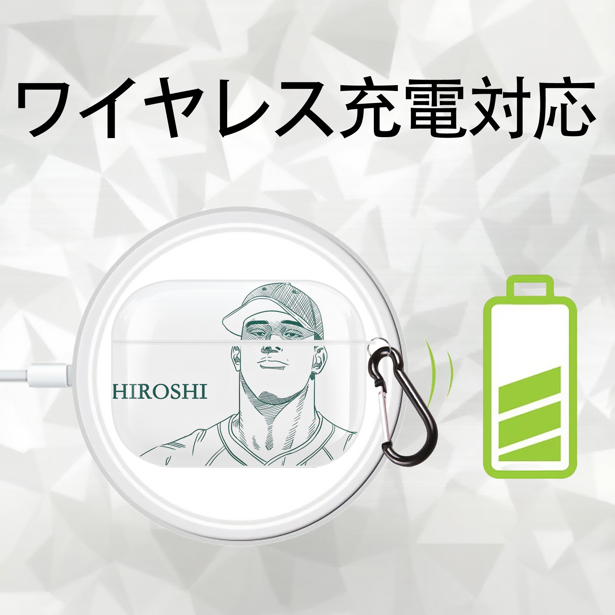 SLAM DUNK／スラムダンク 【AirPods Pro用】ハードシェル保護ケース 耐衝撃・防指紋・カラビナ付き商品仕様