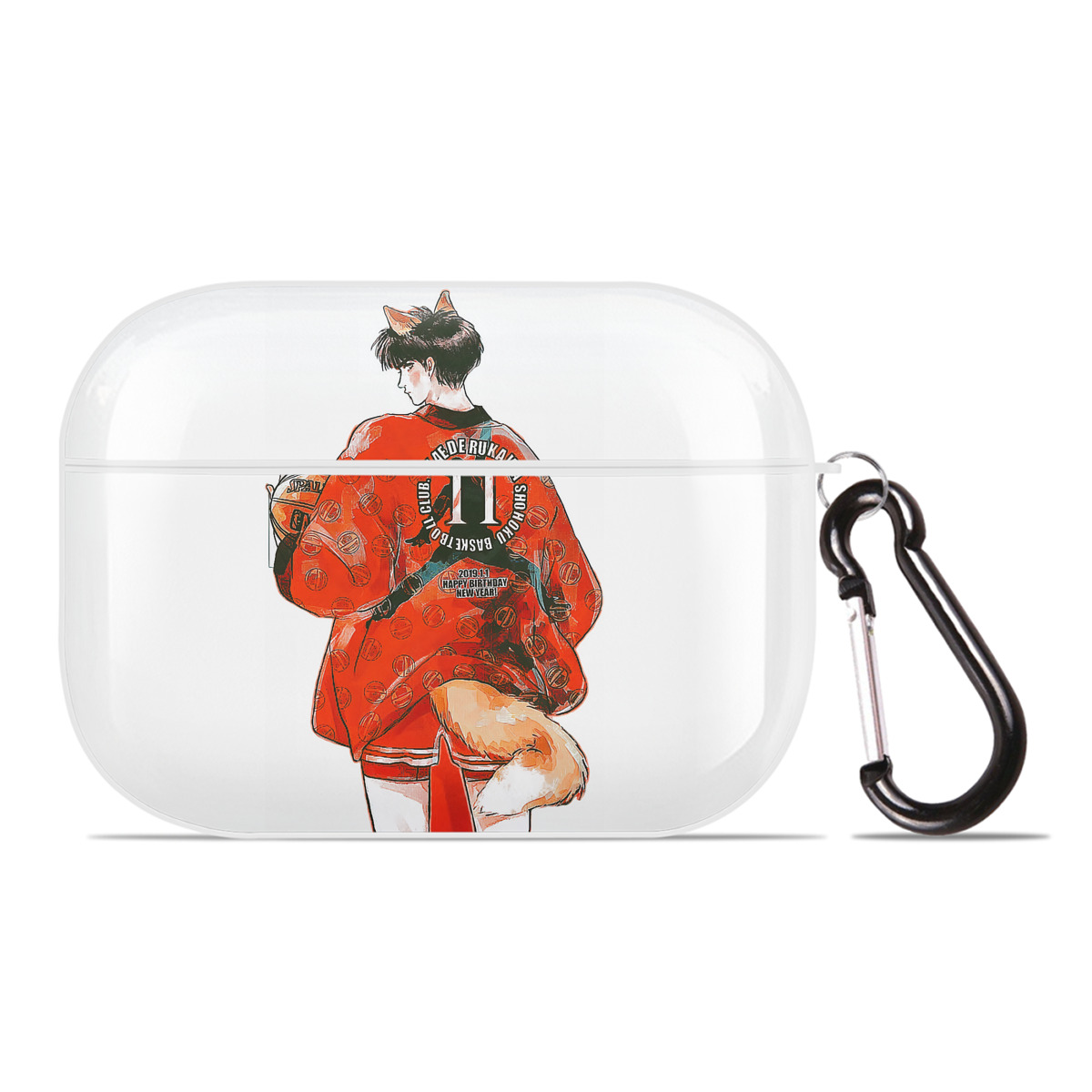 （画像用） SLAM DUNK／スラムダンク 【AirPods Pro用】ハードシェル保護ケース 耐衝撃・防指紋・カラビナ付き商品仕様