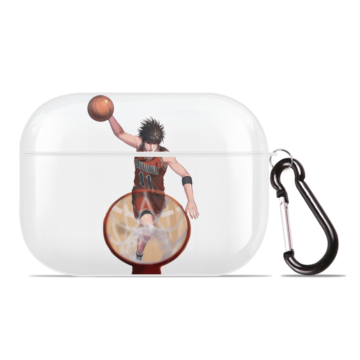 （画像用） SLAM DUNK／スラムダンク 【AirPods Pro用】ハードシェル保護ケース 耐衝撃・防指紋・カラビナ付き商品仕様