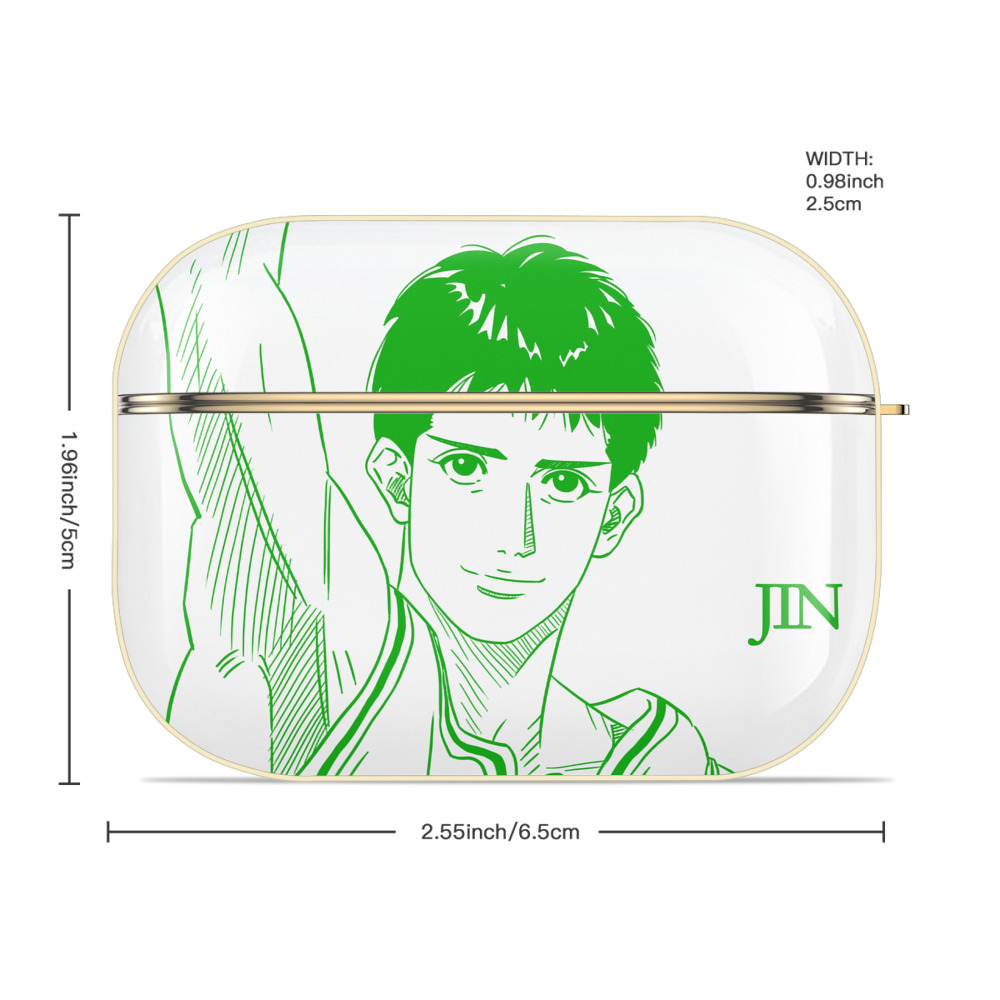 SLAM DUNK／スラムダンク 【AirPods Pro用】ハードシェル保護ケース｜耐衝撃・防指紋・カラビナ付き商品仕様