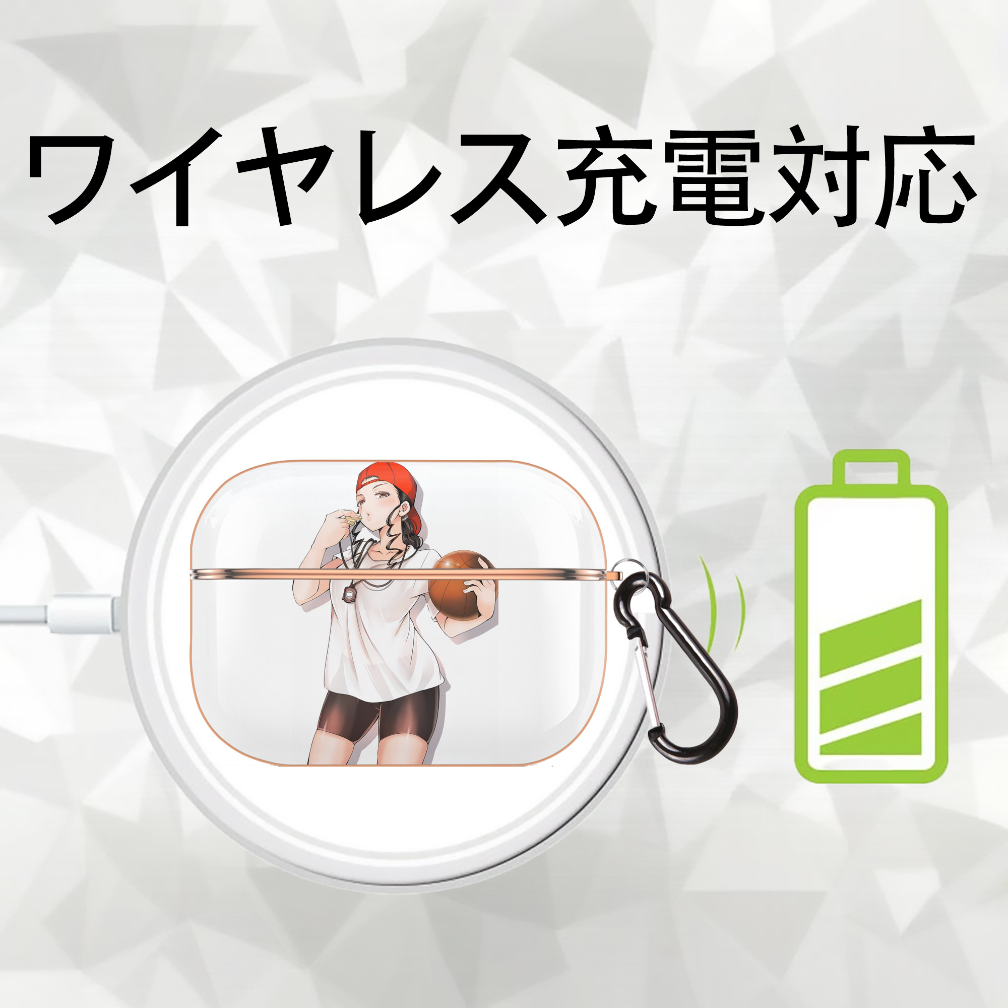 SLAM DUNK／スラムダンク 【AirPods Pro用】ハードシェル保護ケース｜耐衝撃・防指紋・カラビナ付き商品仕様
